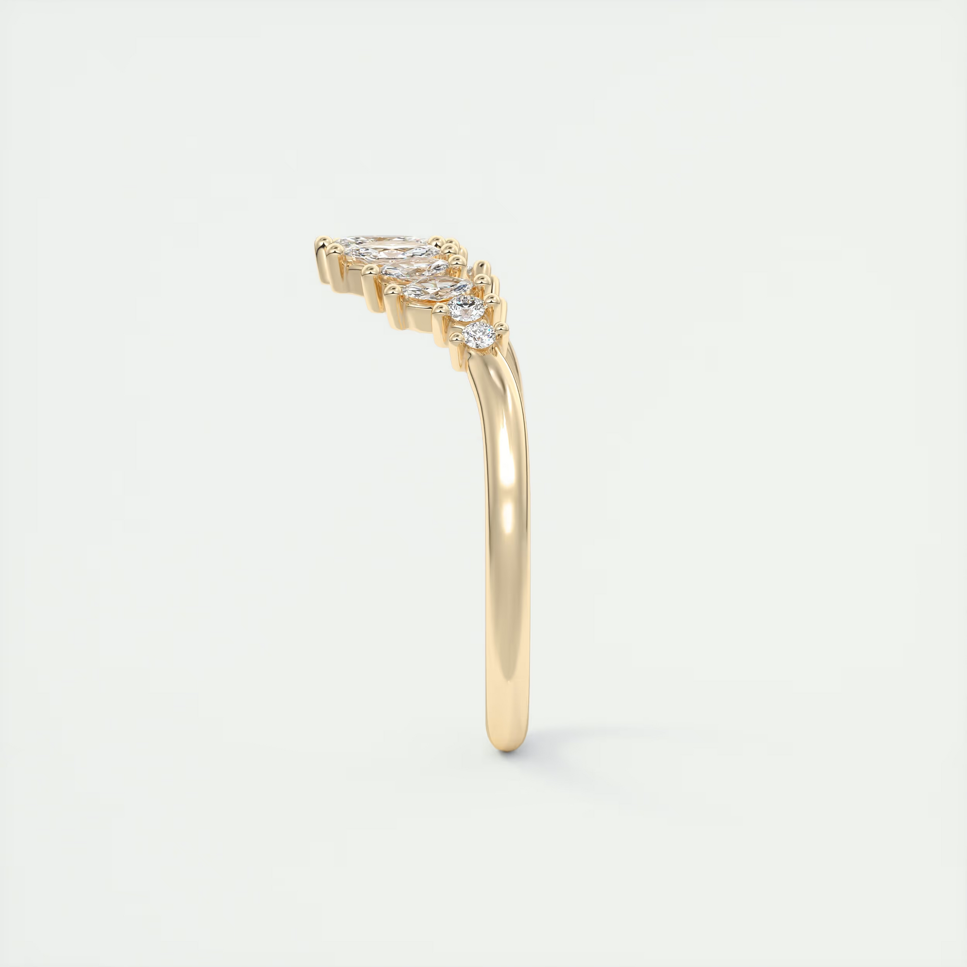 Chevron Wedding Band (0.35 TCW)