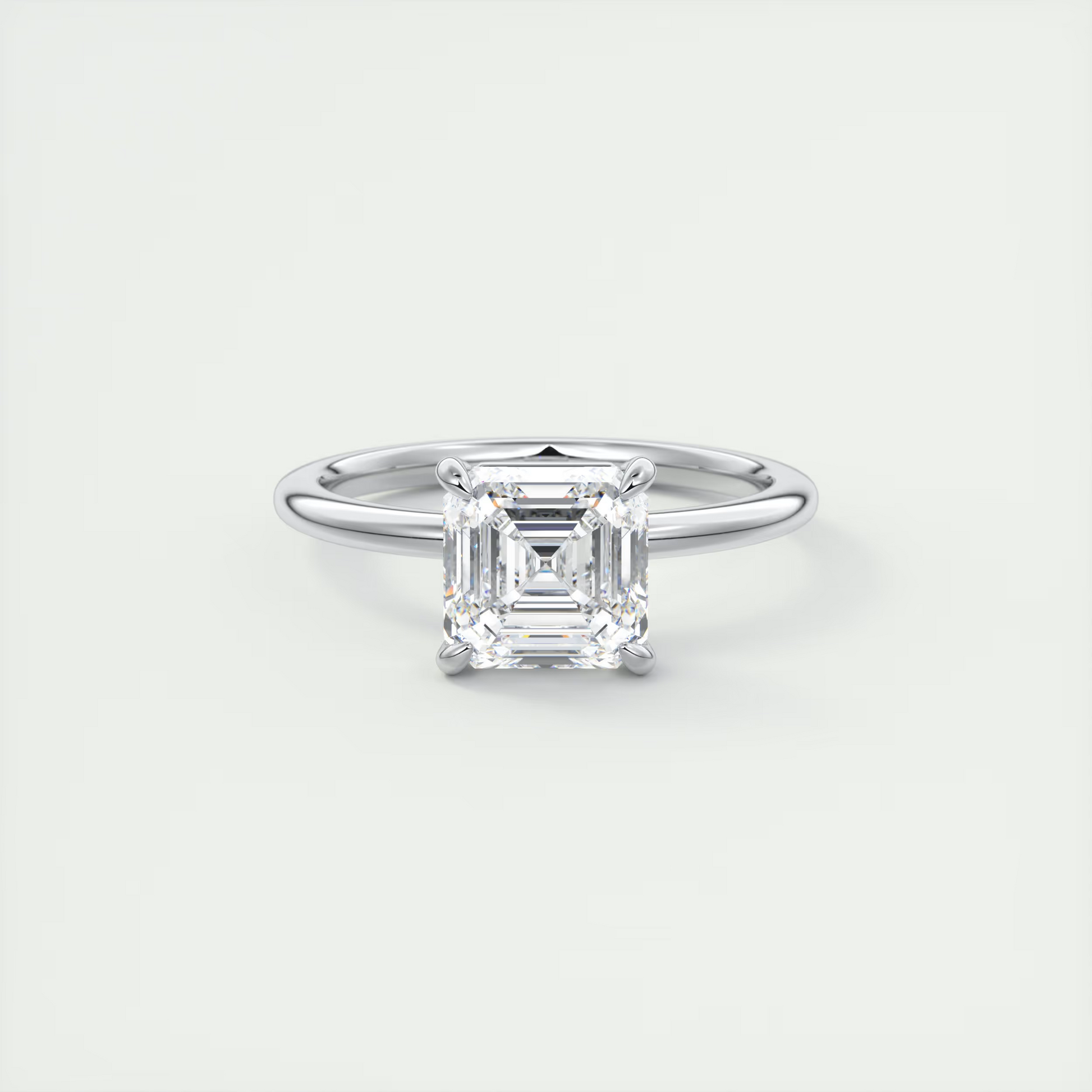 2 Carat Flush Stacking Asscher Solitaire