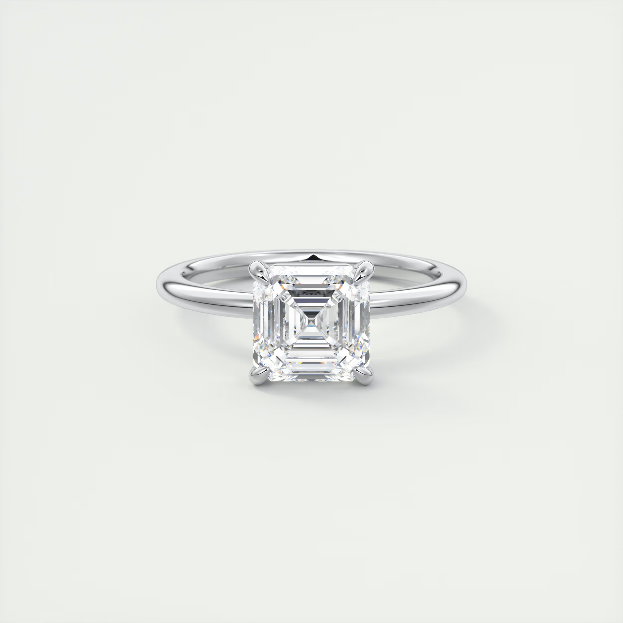 2 Carat Flush Stacking Asscher Solitaire