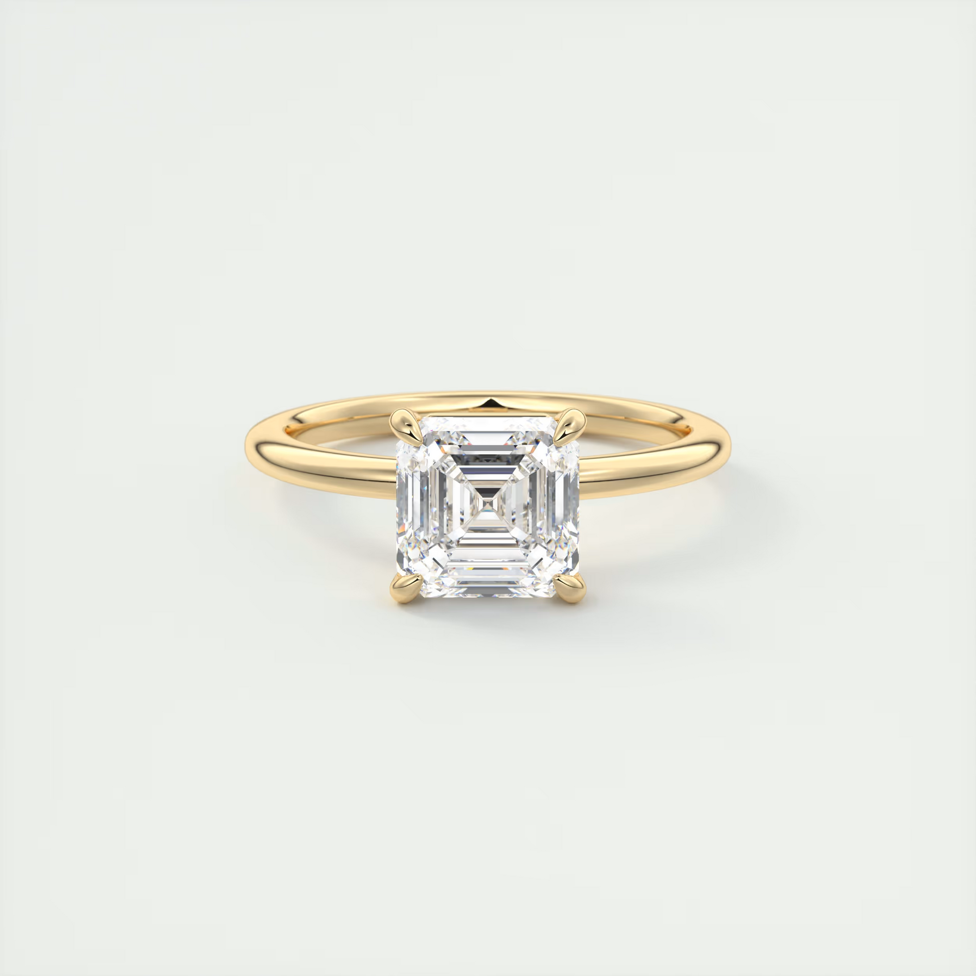 2 Carat Flush Stacking Asscher Solitaire