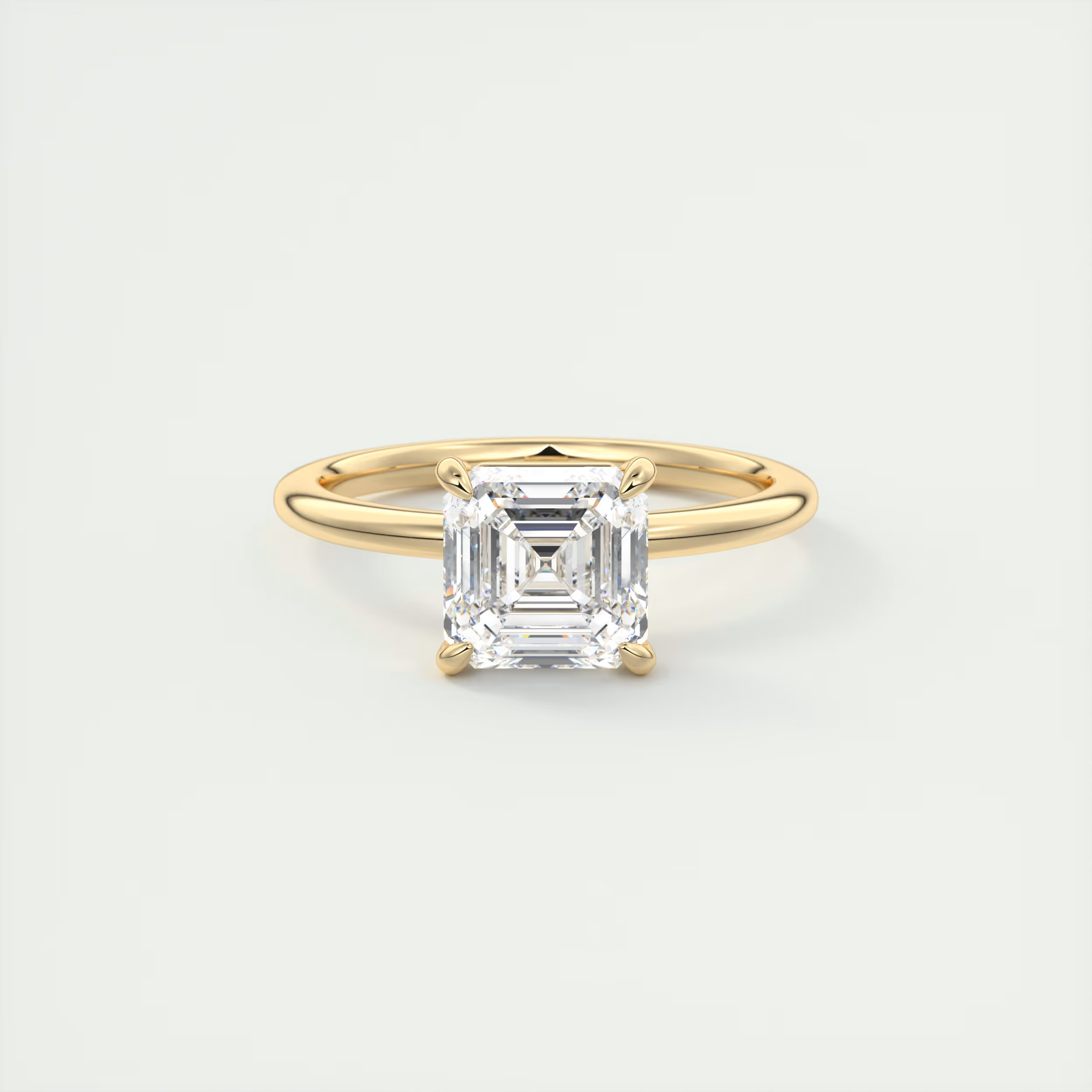 2 Carat Flush Stacking Asscher Solitaire