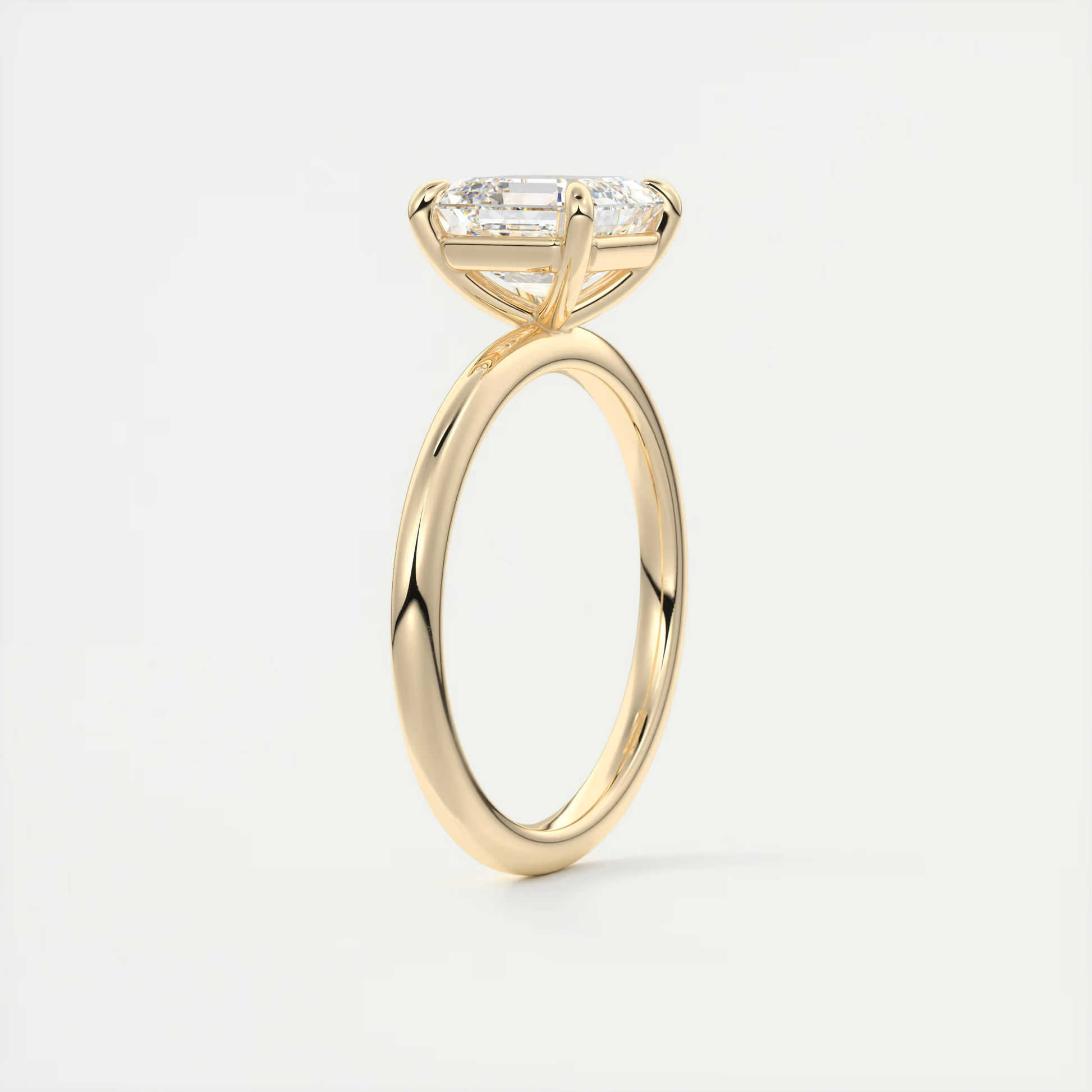 2 Carat Flush Stacking Asscher Solitaire