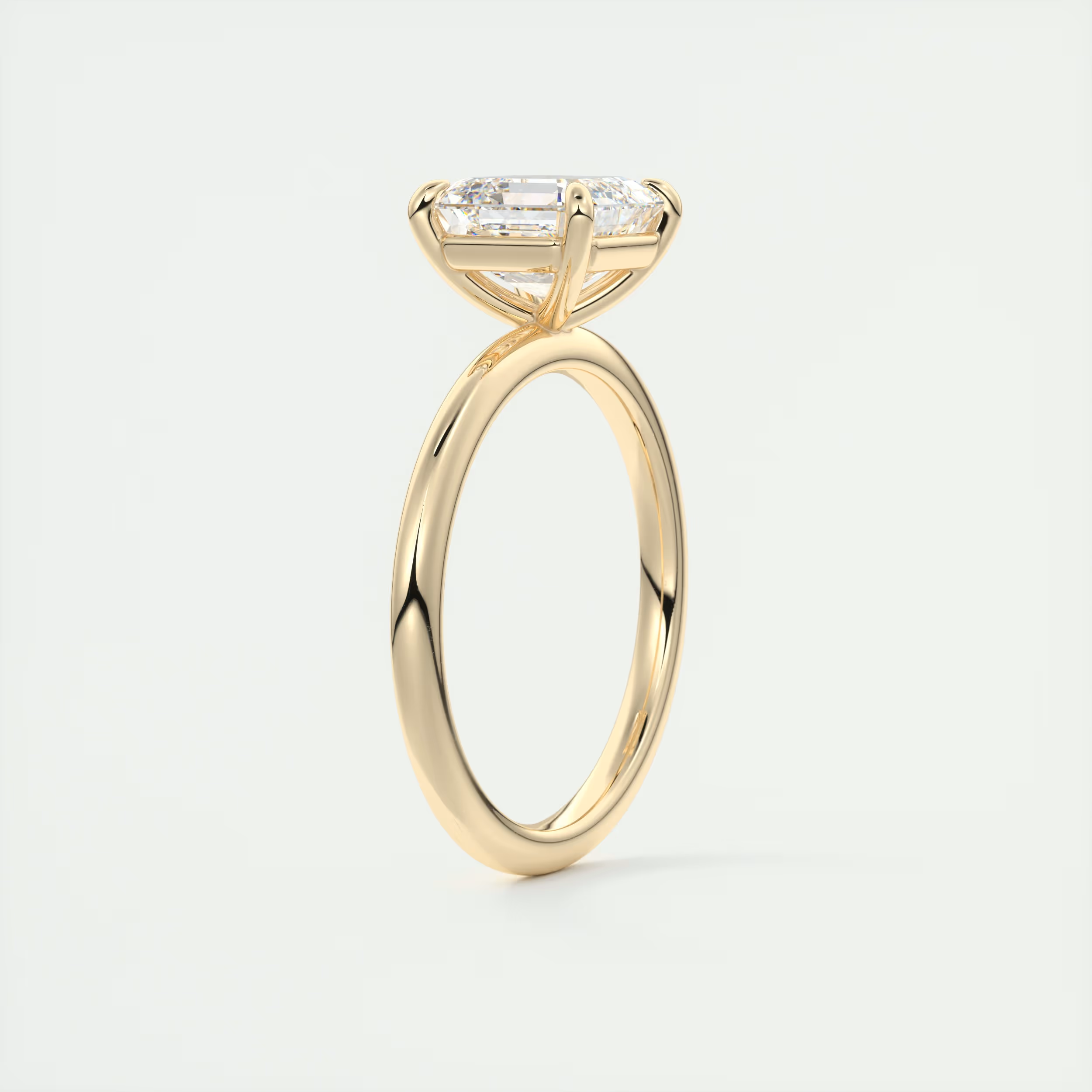 2 Carat Flush Stacking Asscher Solitaire