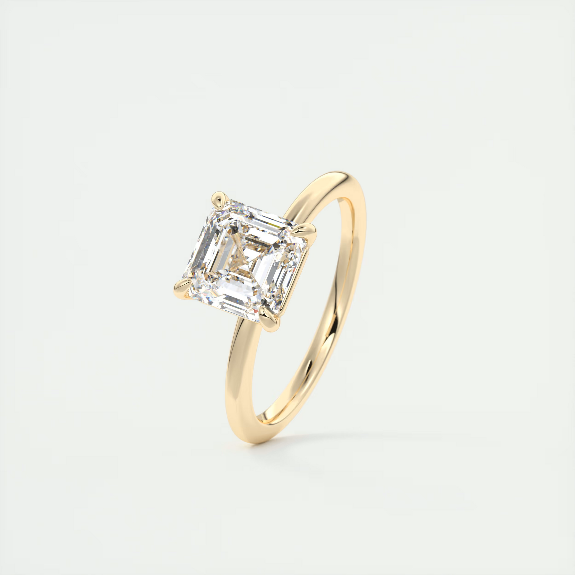2 Carat Flush Stacking Asscher Solitaire