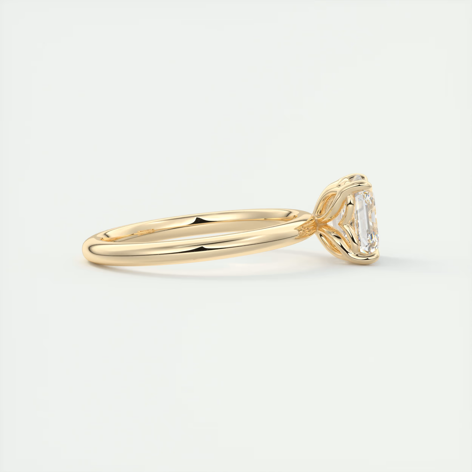 2 ct Emerald Cathedral Solitaire