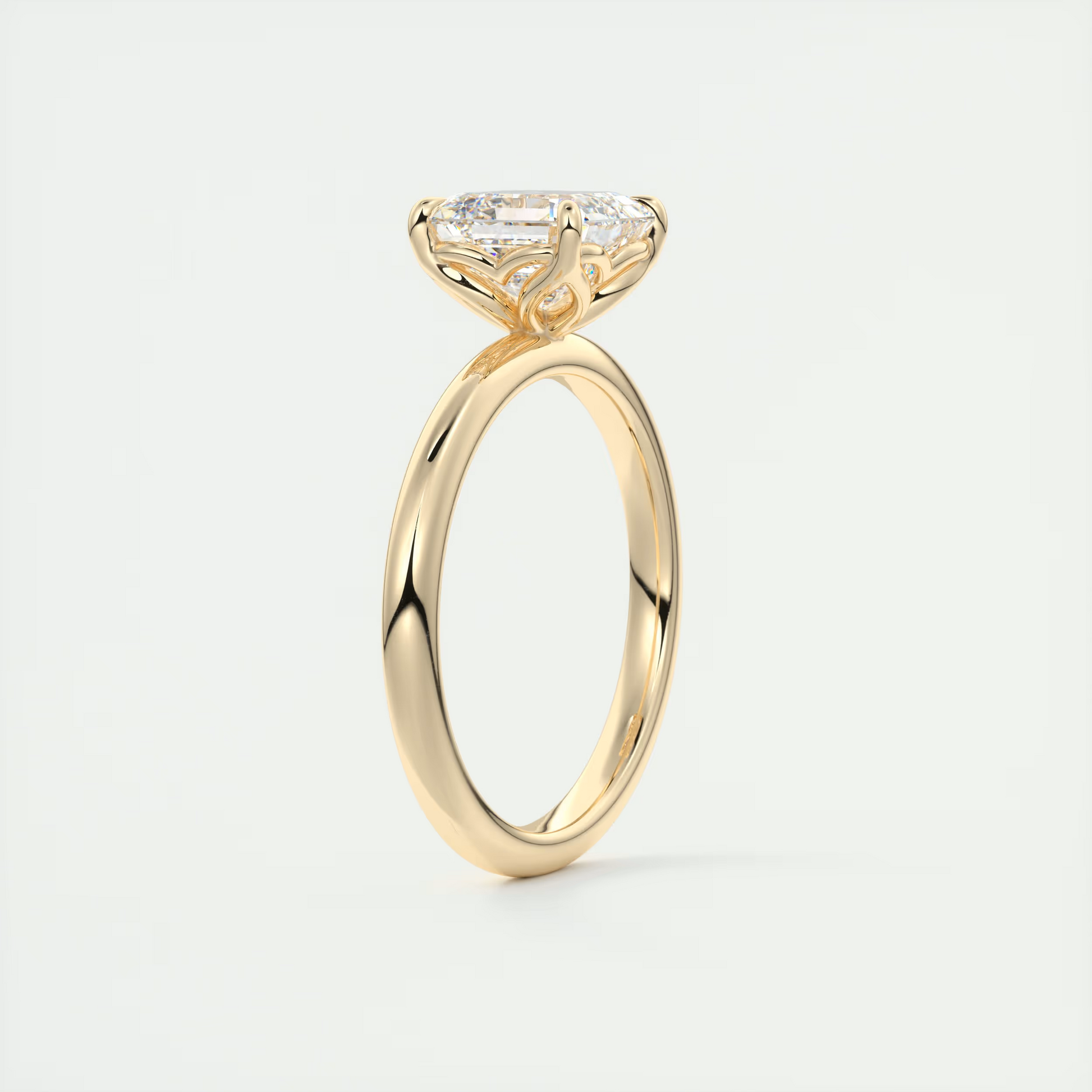 2 ct Emerald Cathedral Solitaire