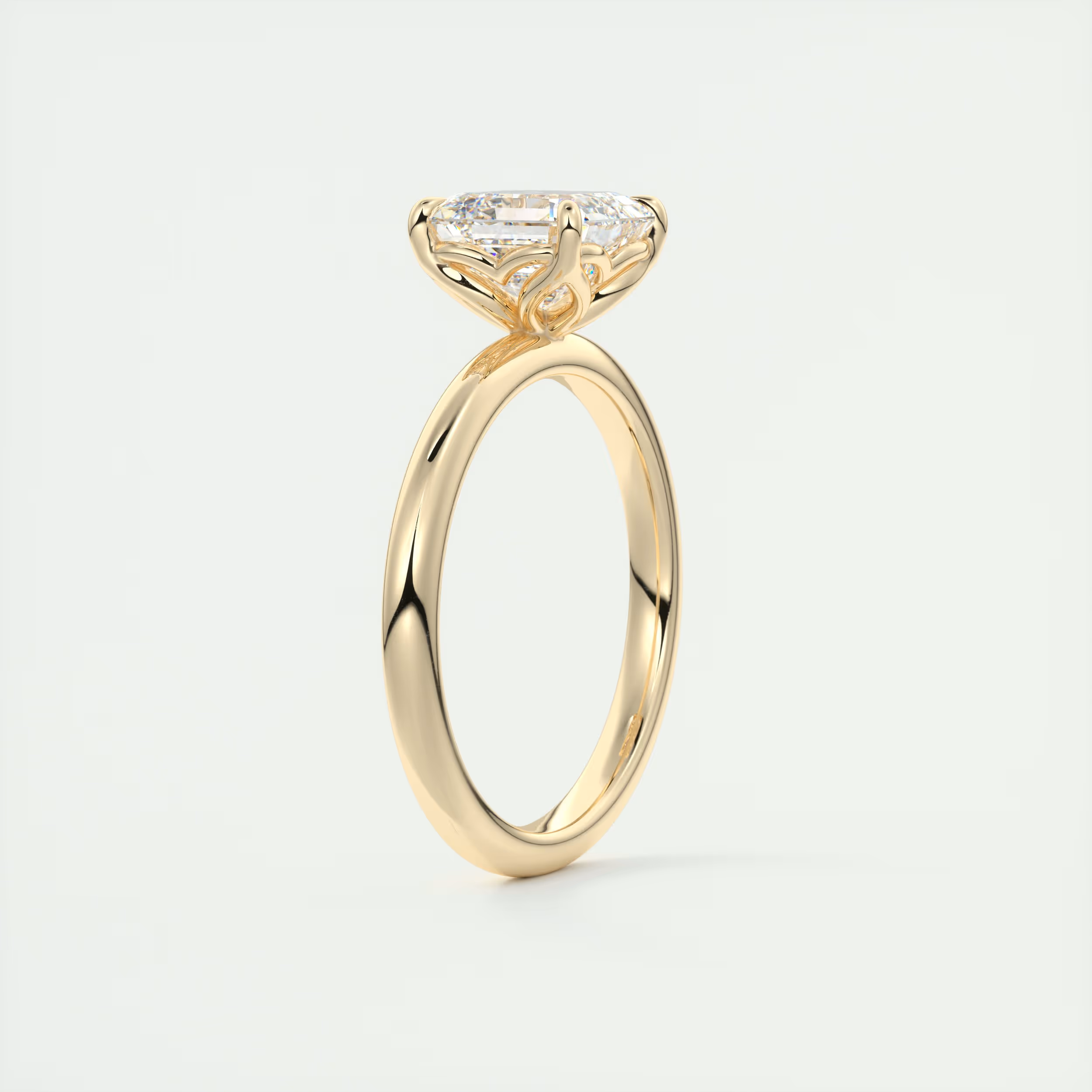 2 ct Emerald Cathedral Solitaire