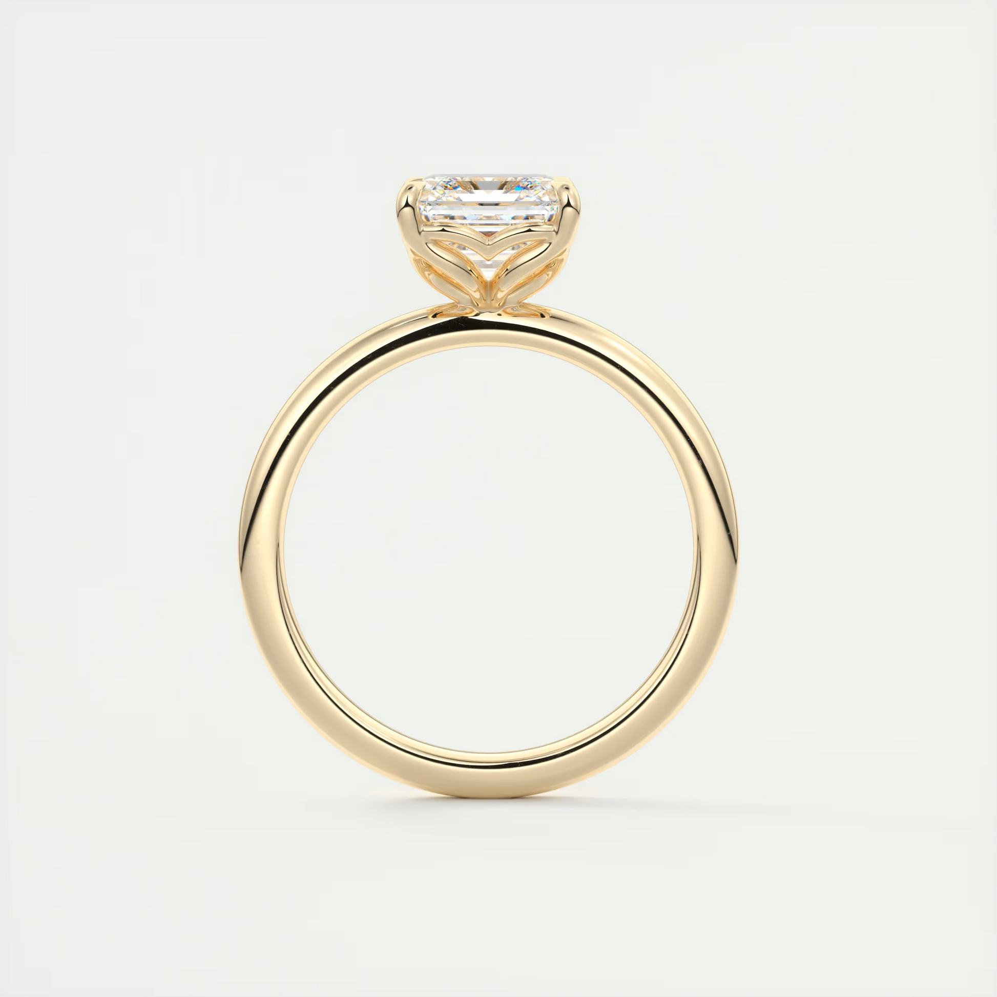 2 ct Emerald Cathedral Solitaire