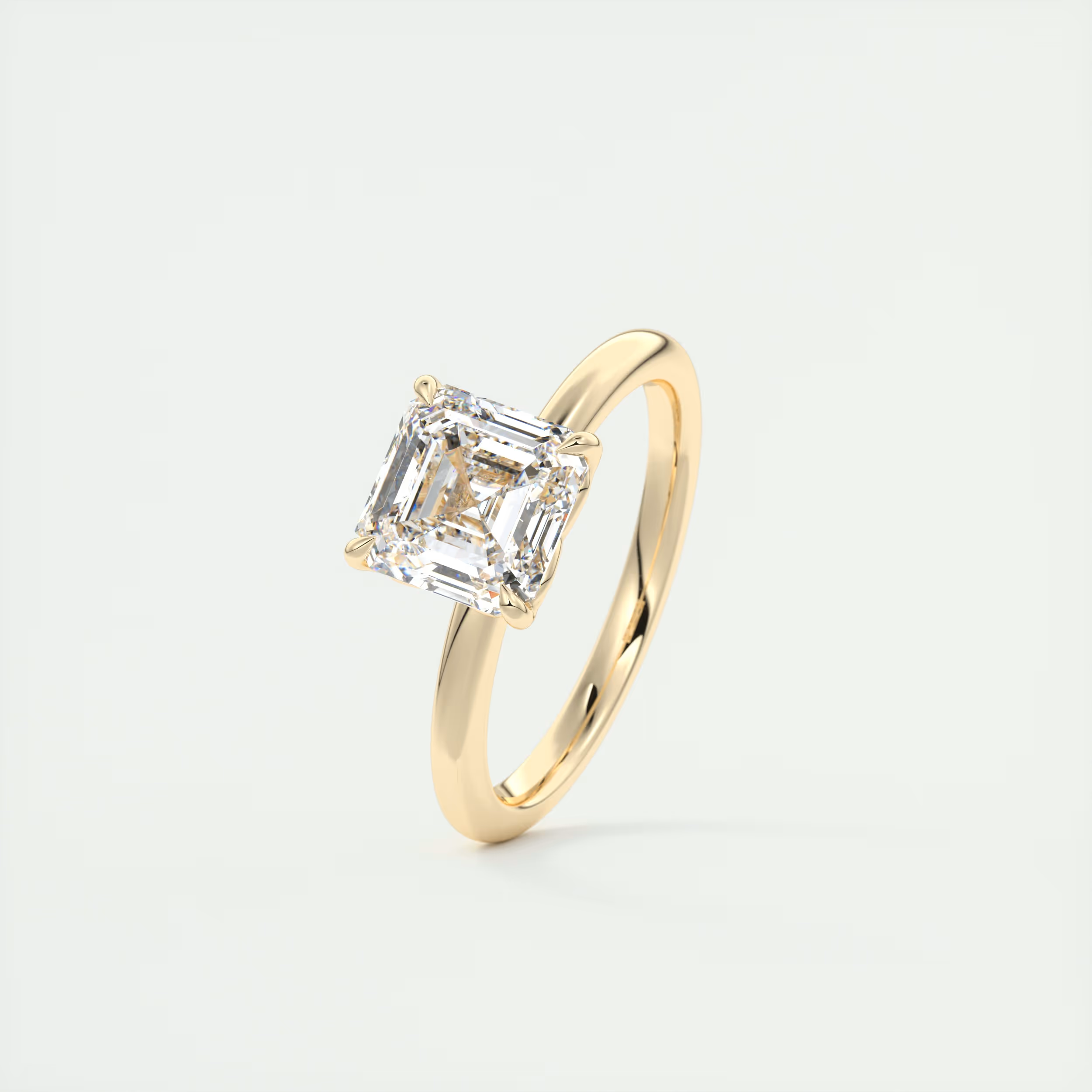 2 ct Emerald Cathedral Solitaire