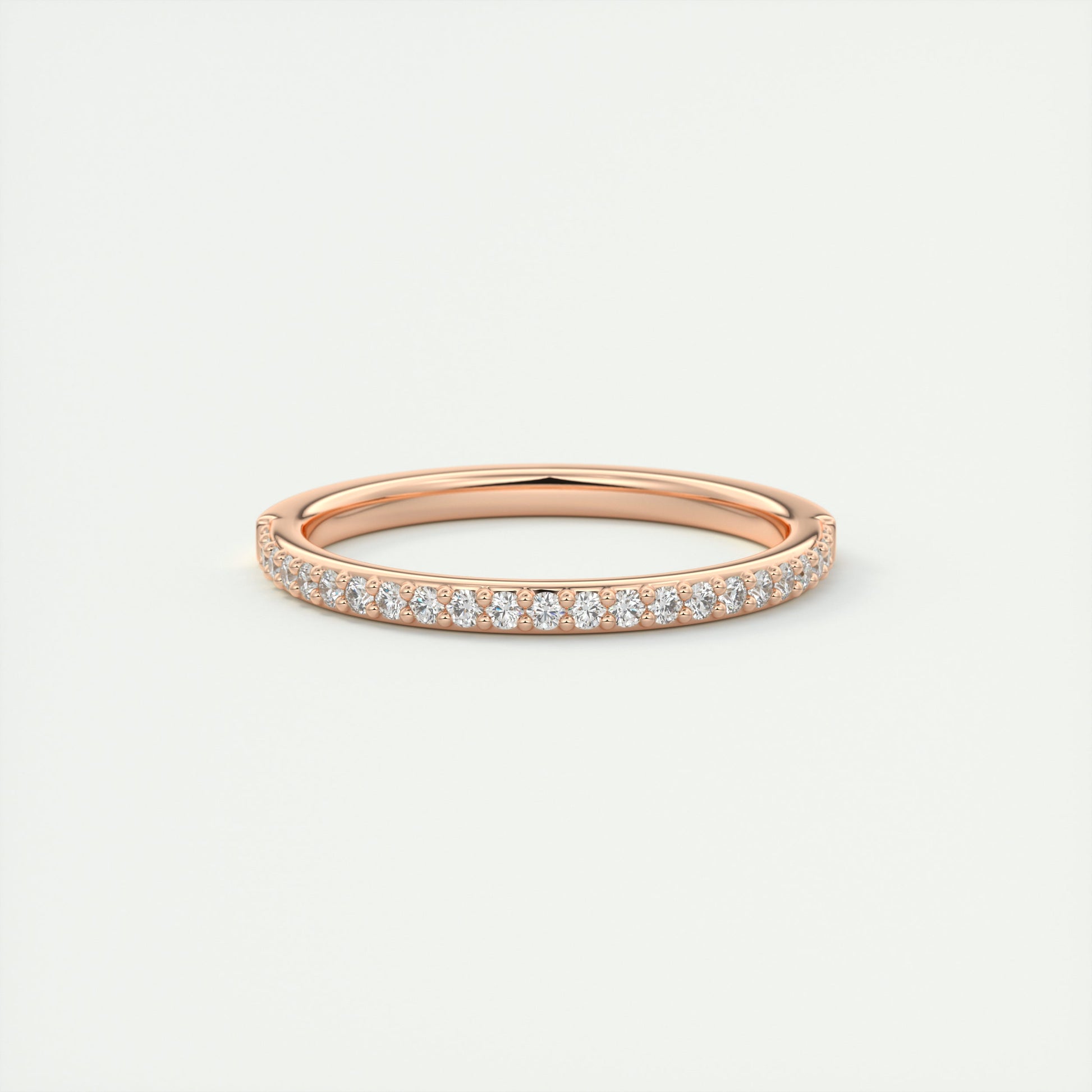 1.5mm Pavé Diamond Half Eternity Ring (0.20 TCW)
