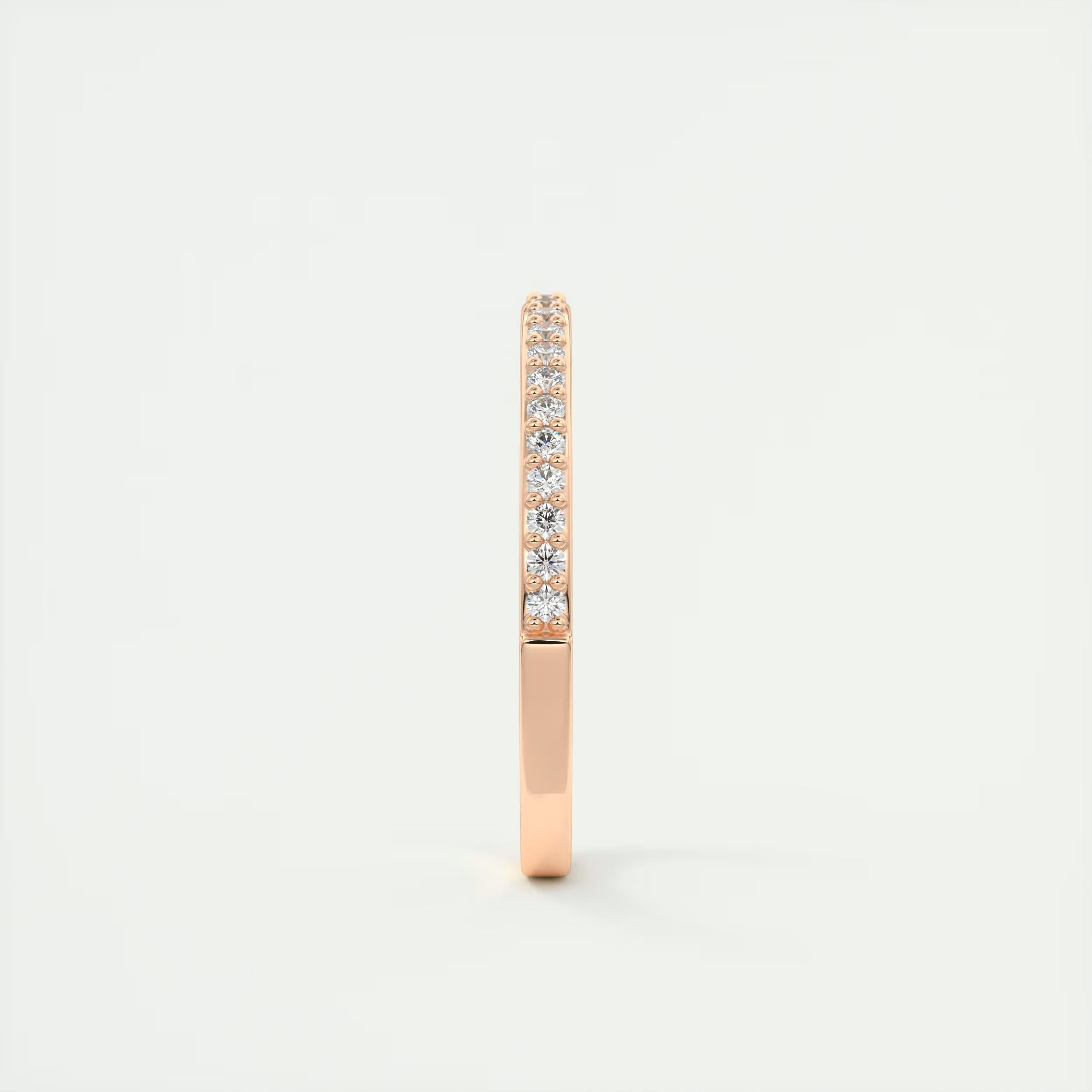 1.5mm Pavé Diamond Half Eternity Ring (0.20 TCW)