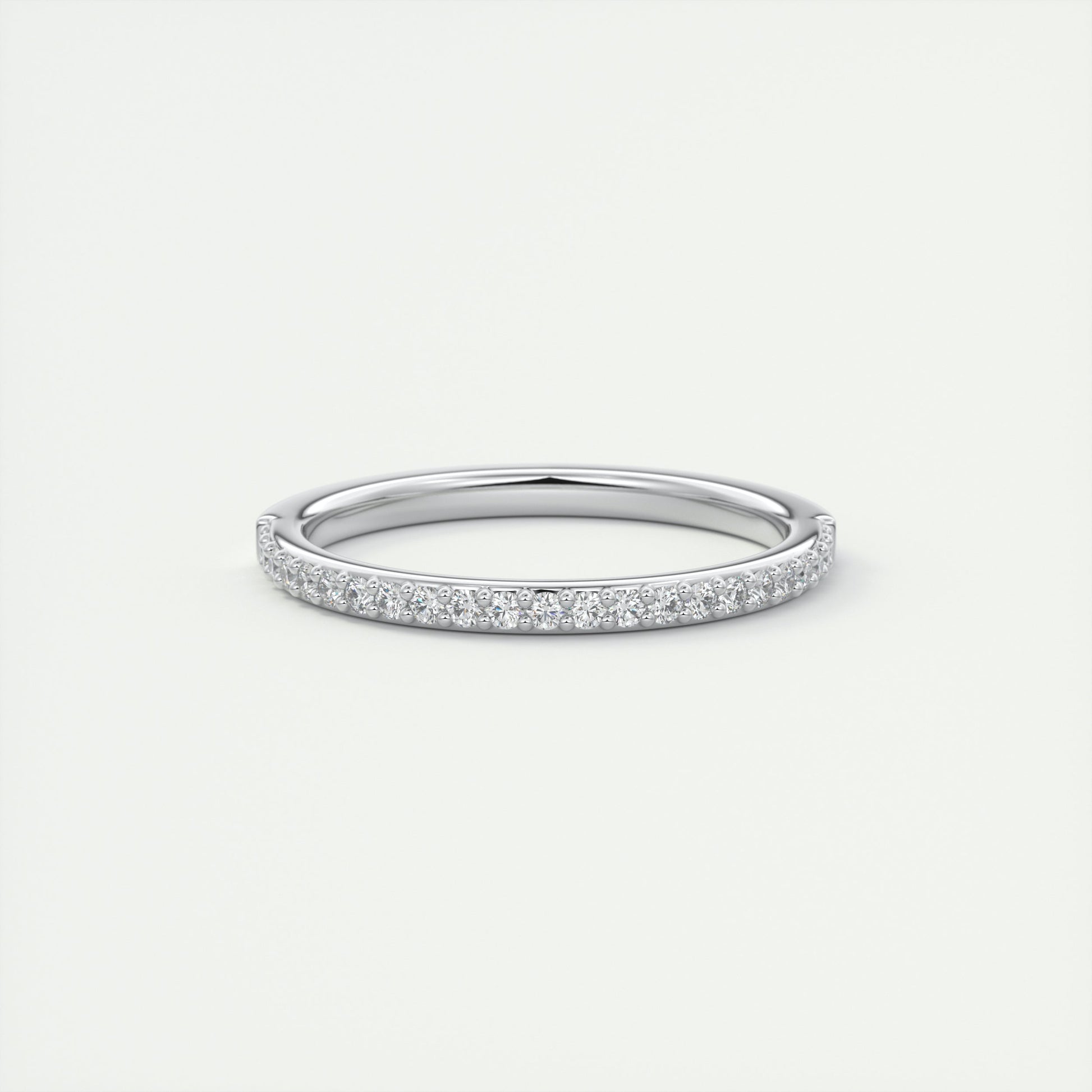1.5mm Pavé Diamond Half Eternity Ring (0.20 TCW)