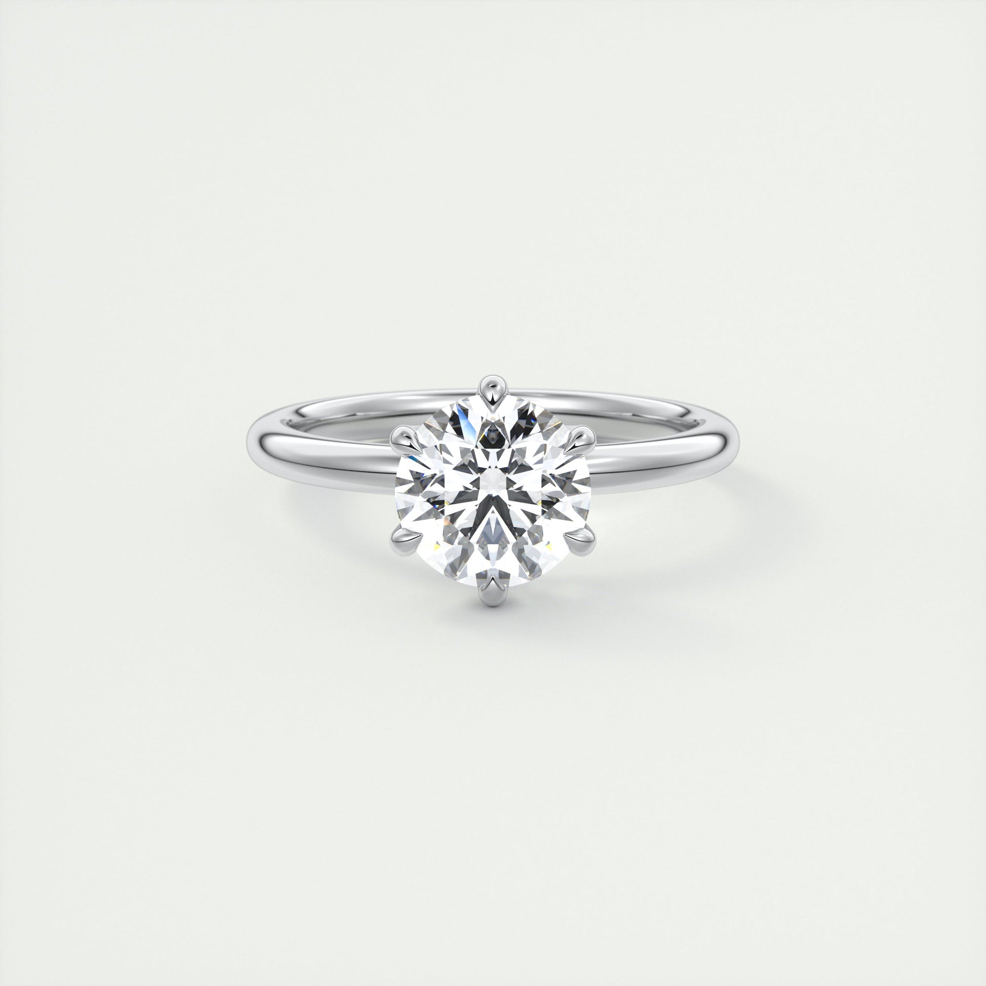 2 Carat Floral Round Solitaire