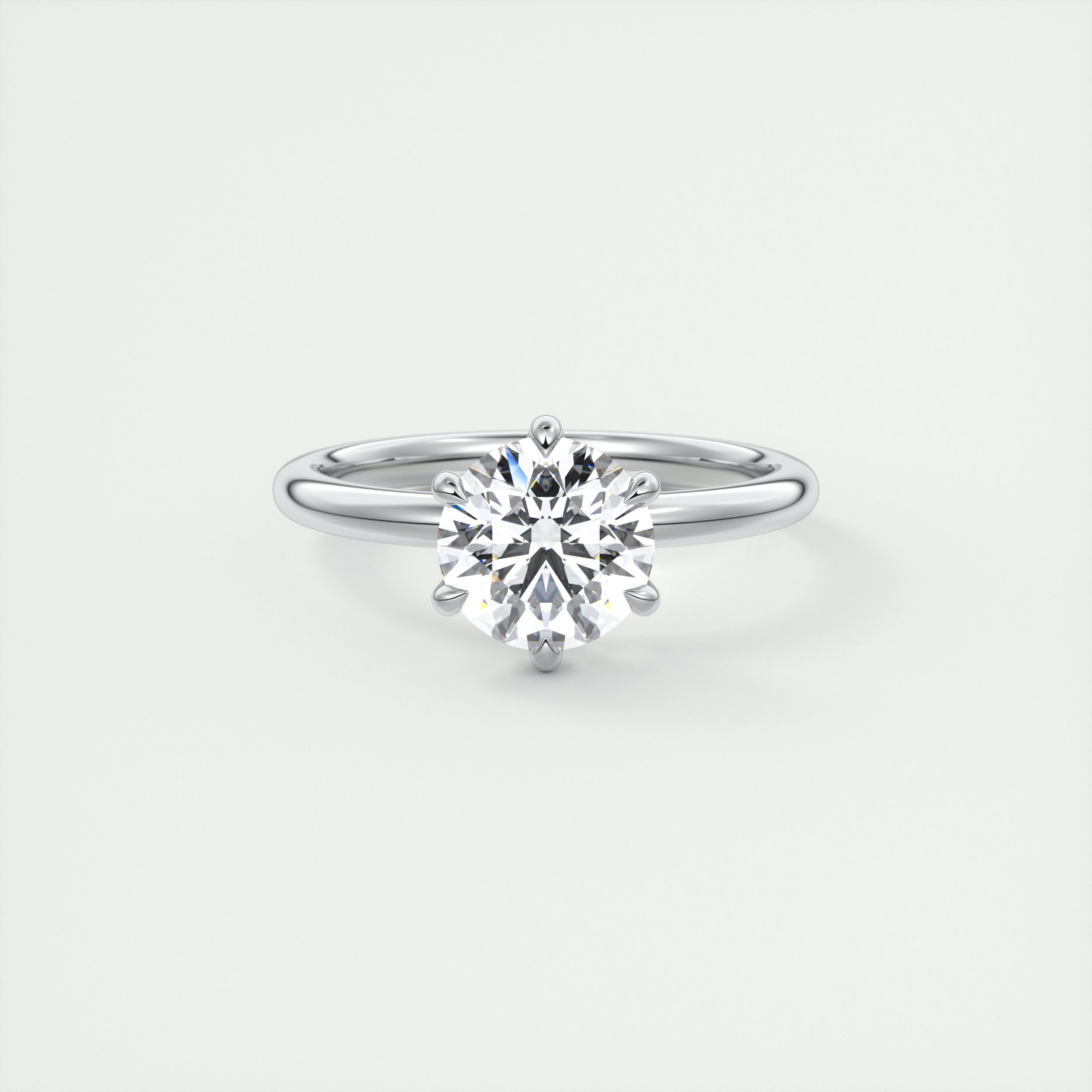 2 Carat Floral Round Solitaire