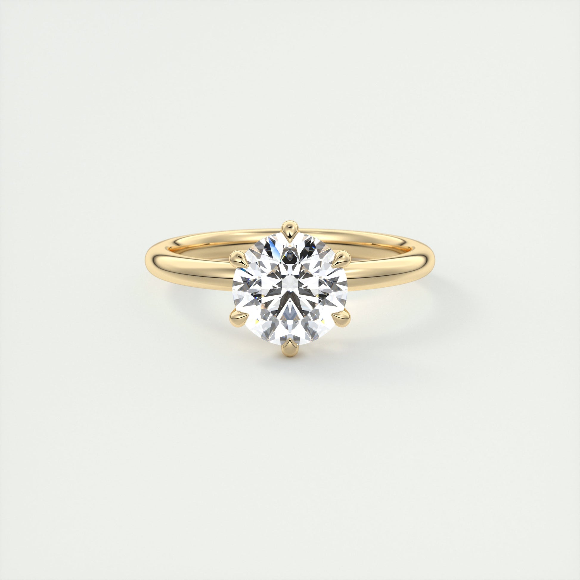 2 Carat Floral Round Solitaire