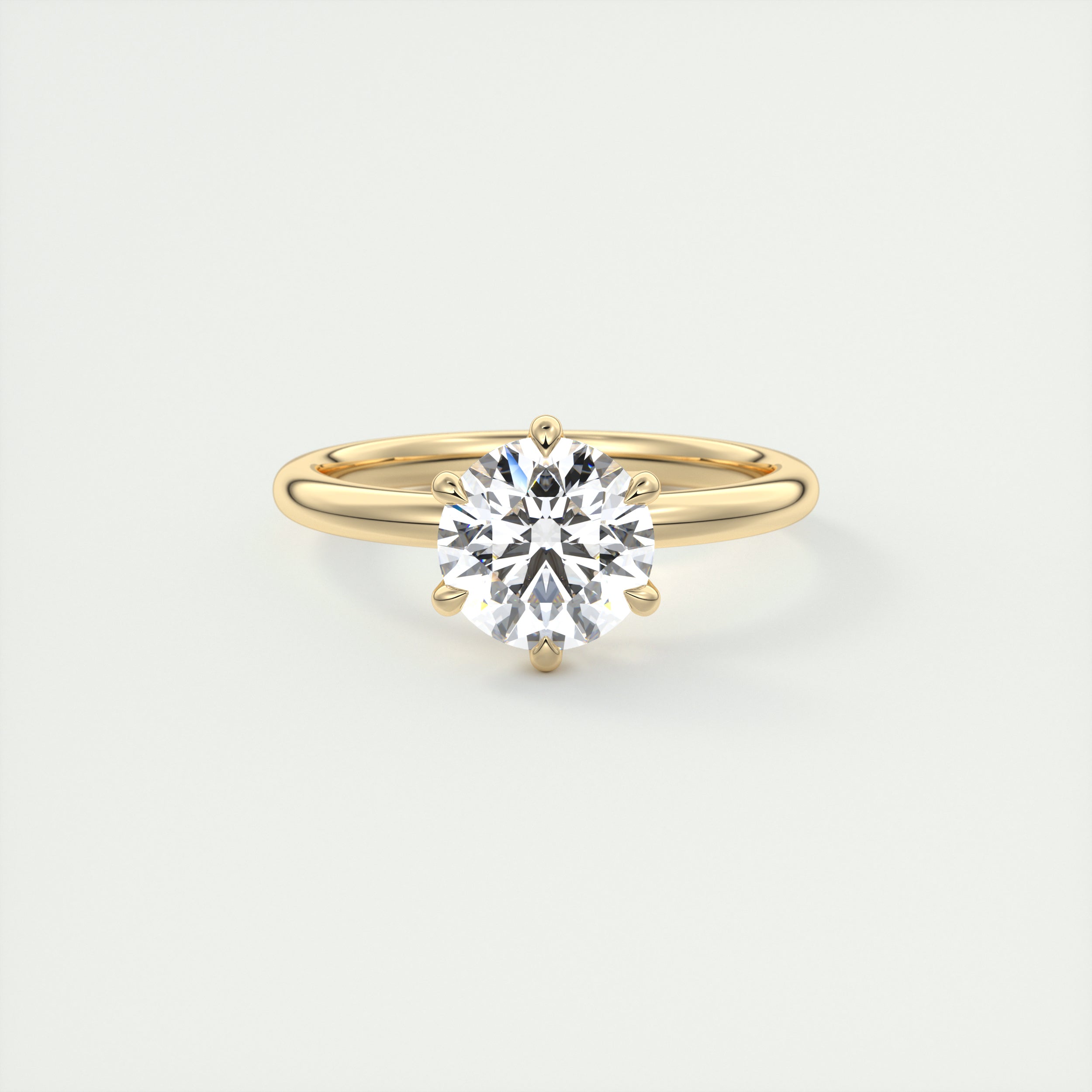 2 Carat Floral Round Solitaire