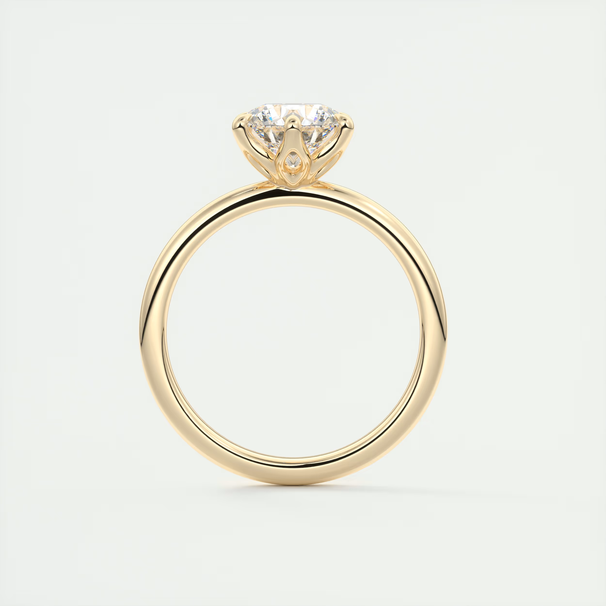 2 Carat Floral Round Solitaire