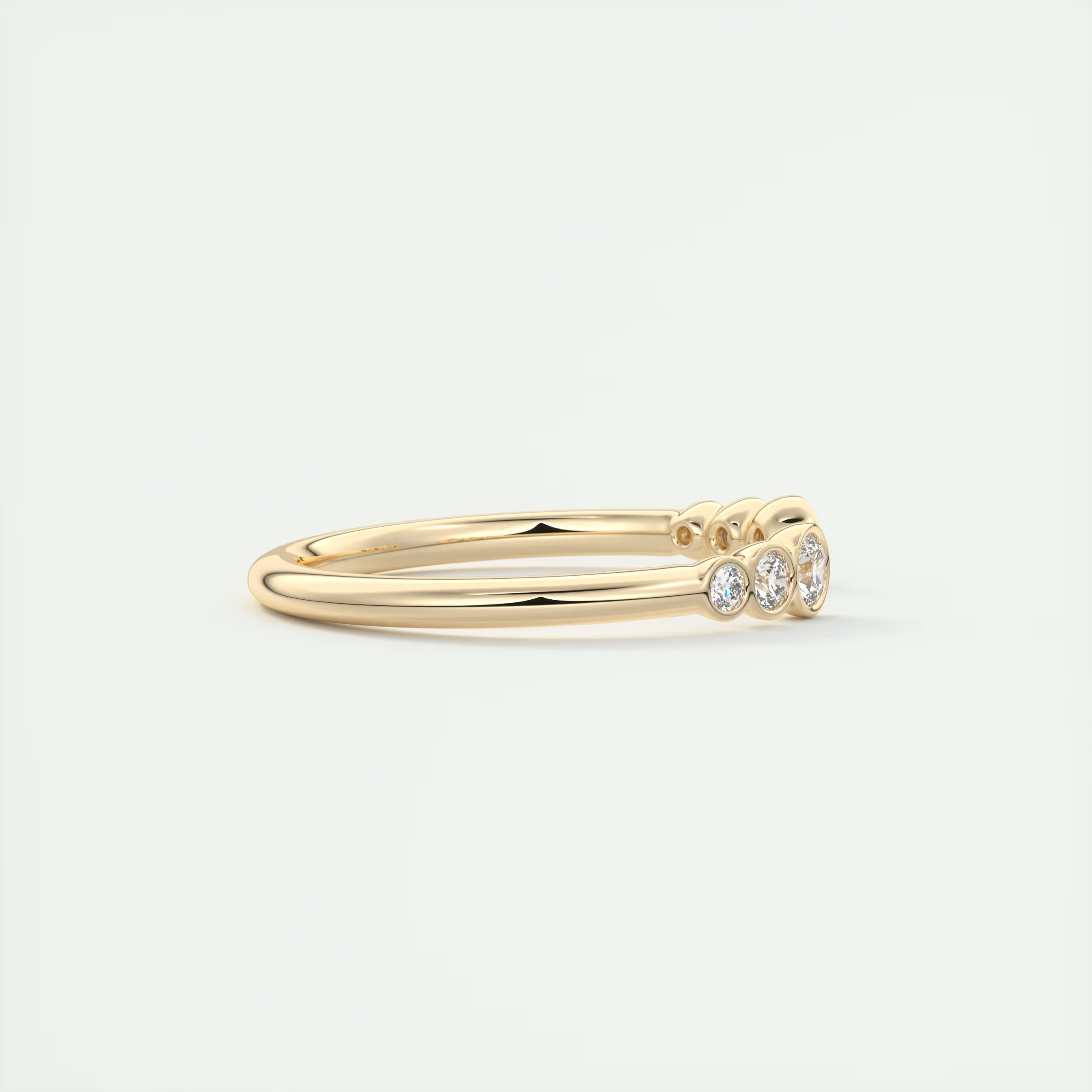 Graduated Open Bezel Wedding Band (0.20 TCW)