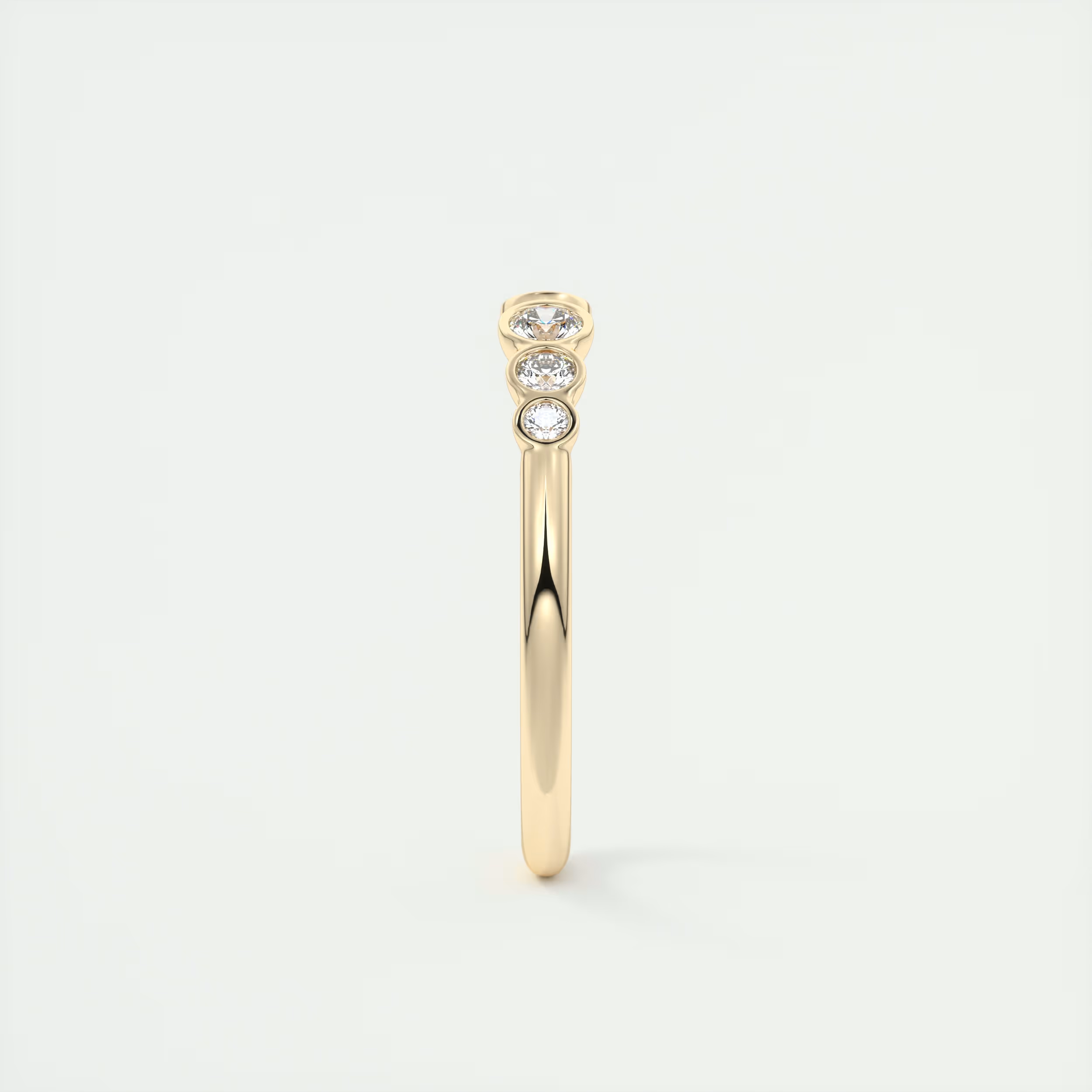 Graduated Open Bezel Wedding Band (0.20 TCW)