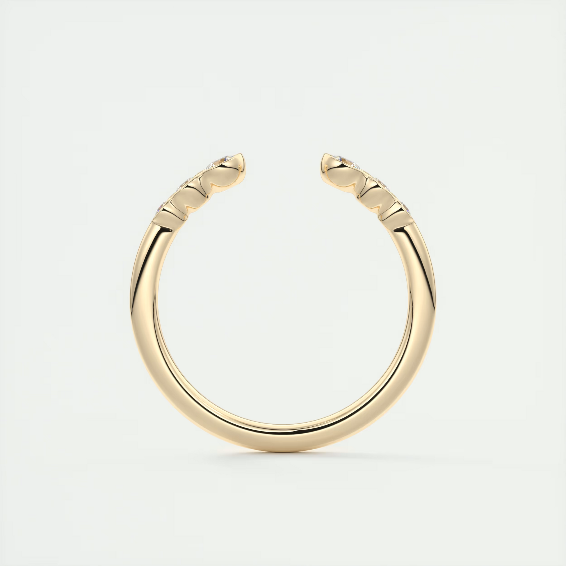 Graduated Open Bezel Wedding Band (0.20 TCW)