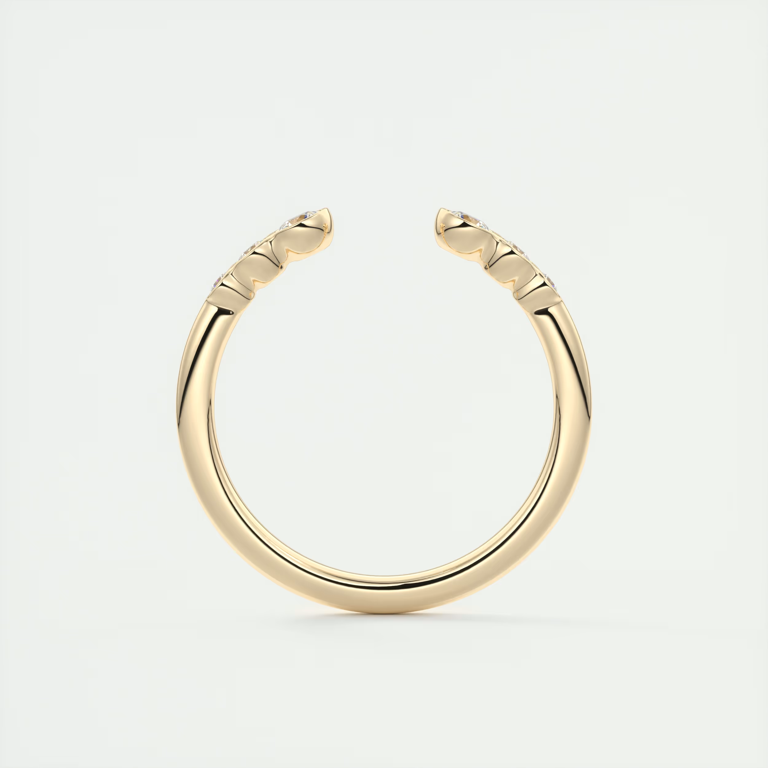 Graduated Open Bezel Wedding Band (0.20 TCW)