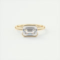 2 Carat Half Emerald Bezel Solitaire