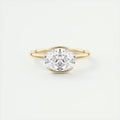 2 Carat Half Oval Bezel Solitaire