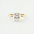 2 Carat Flush Stacking Asscher Bezel Solitaire
