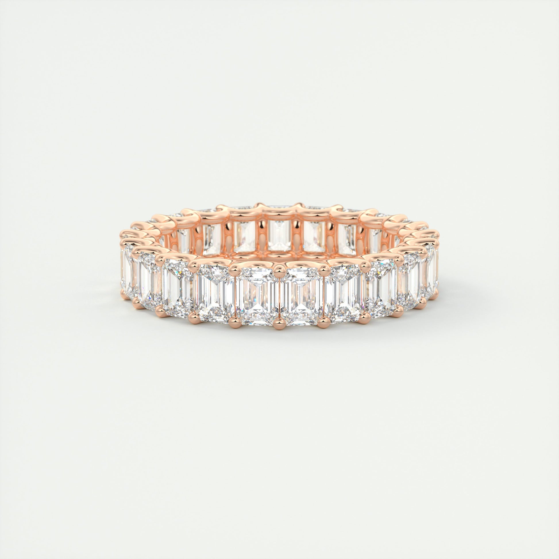 4 Carat Emerald Diamond Eternity Band (4.50 TCW)