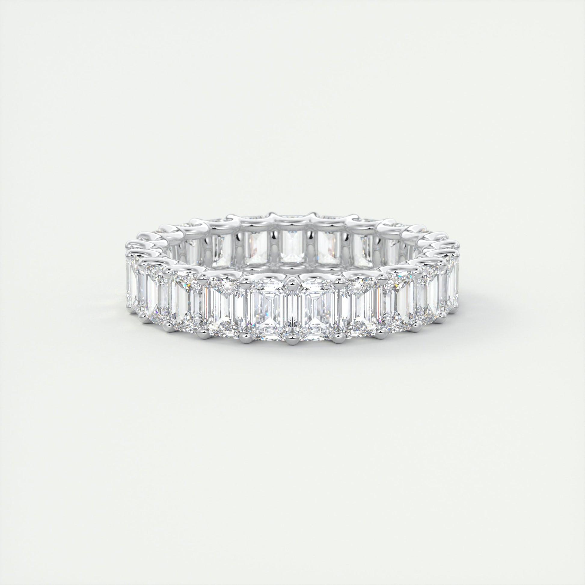 4 Carat Emerald Diamond Eternity Band (4.50 TCW)