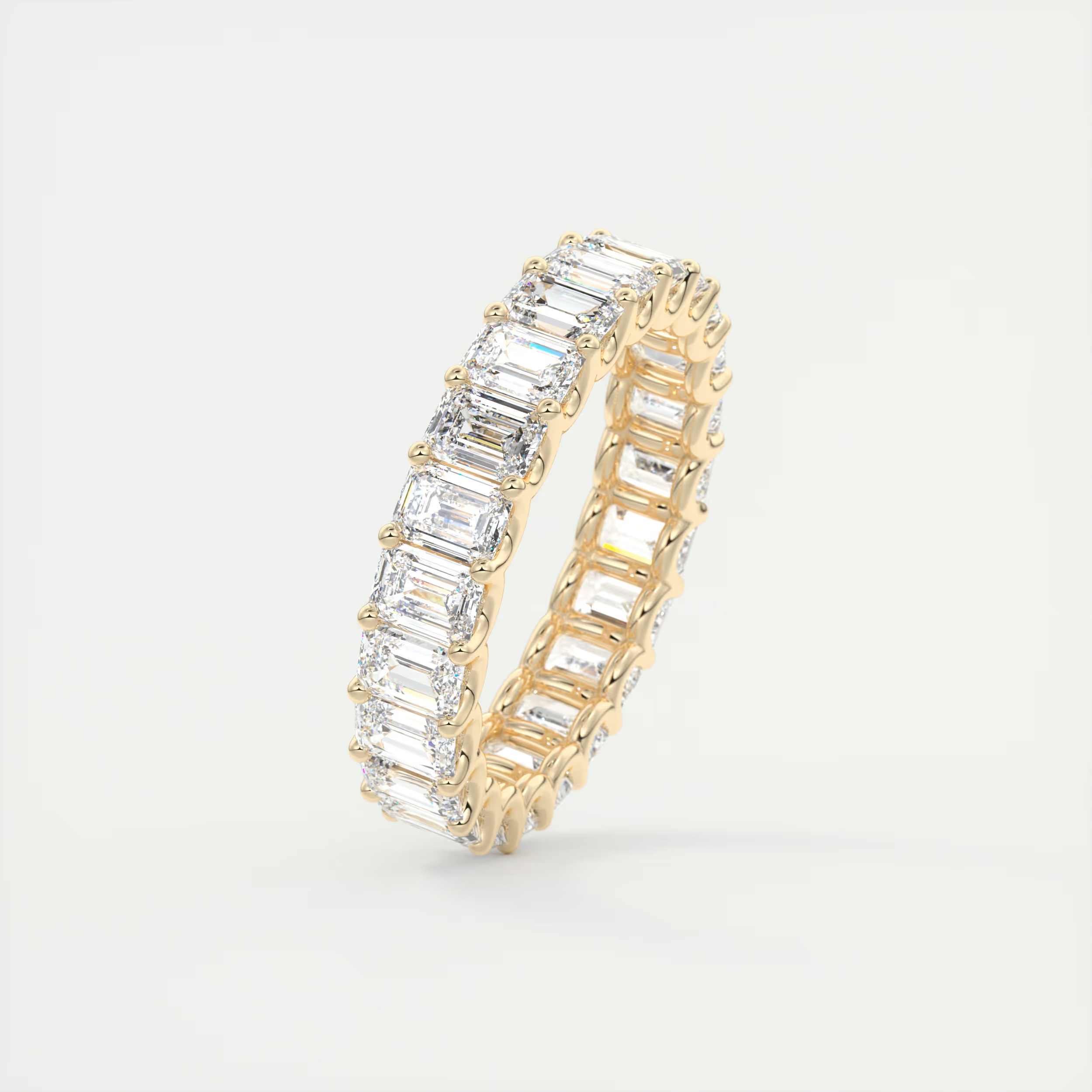 4 Carat Emerald Diamond Eternity Band (4.50 TCW)