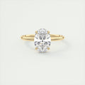 2 Carat Flush Oval Low Profile Solitaire