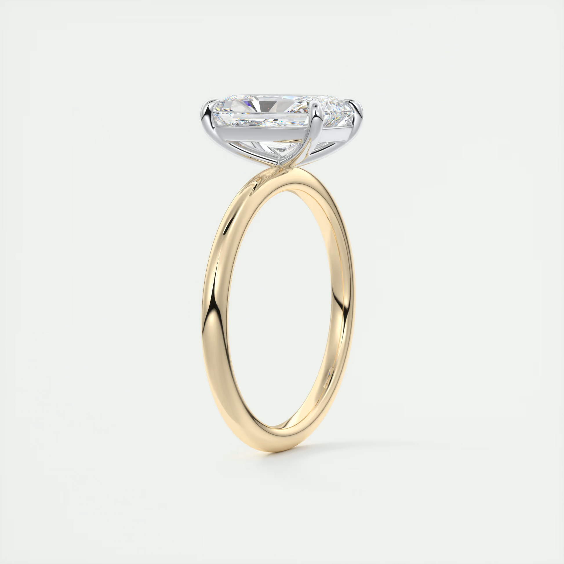 2 Carat Gold Solitaire with Platinum Prongs