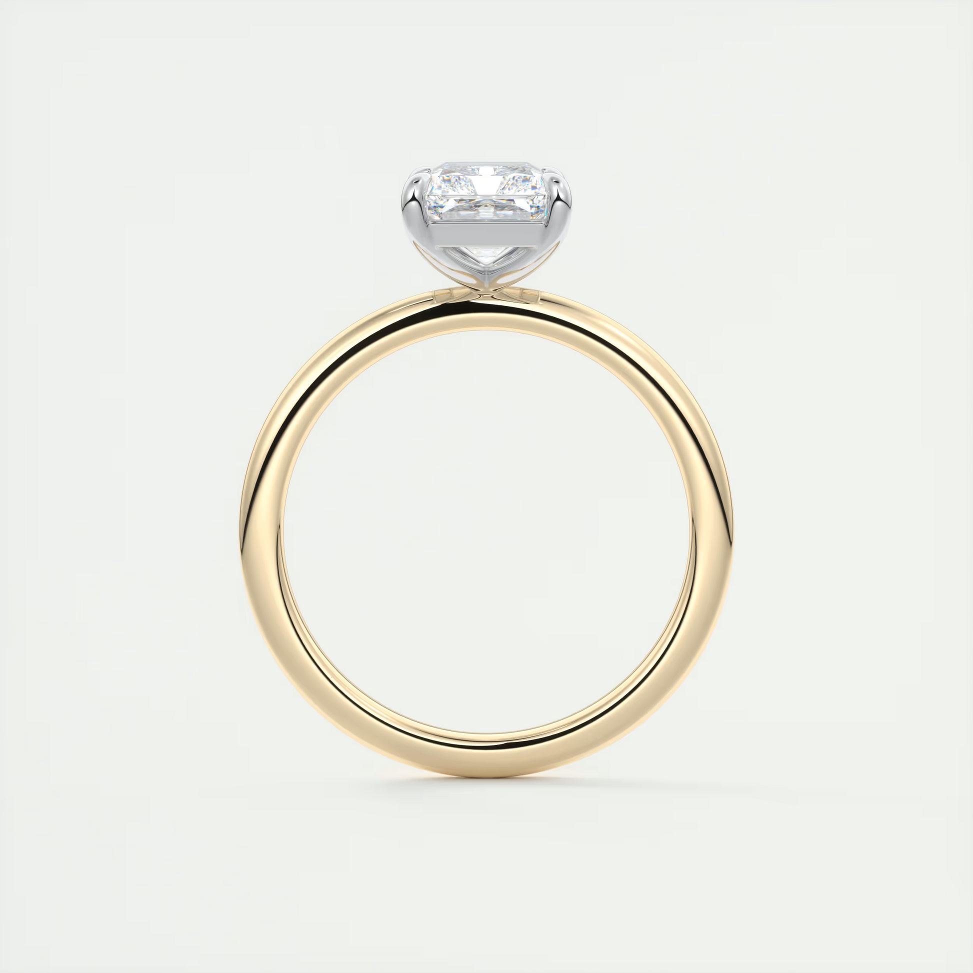 2 Carat Gold Solitaire with Platinum Prongs