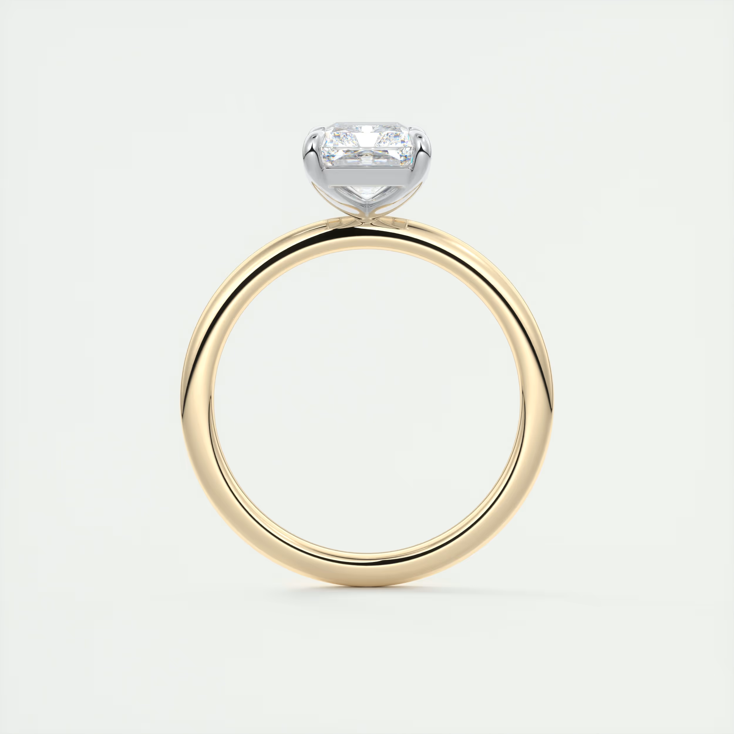 2 Carat Gold Solitaire with Platinum Prongs