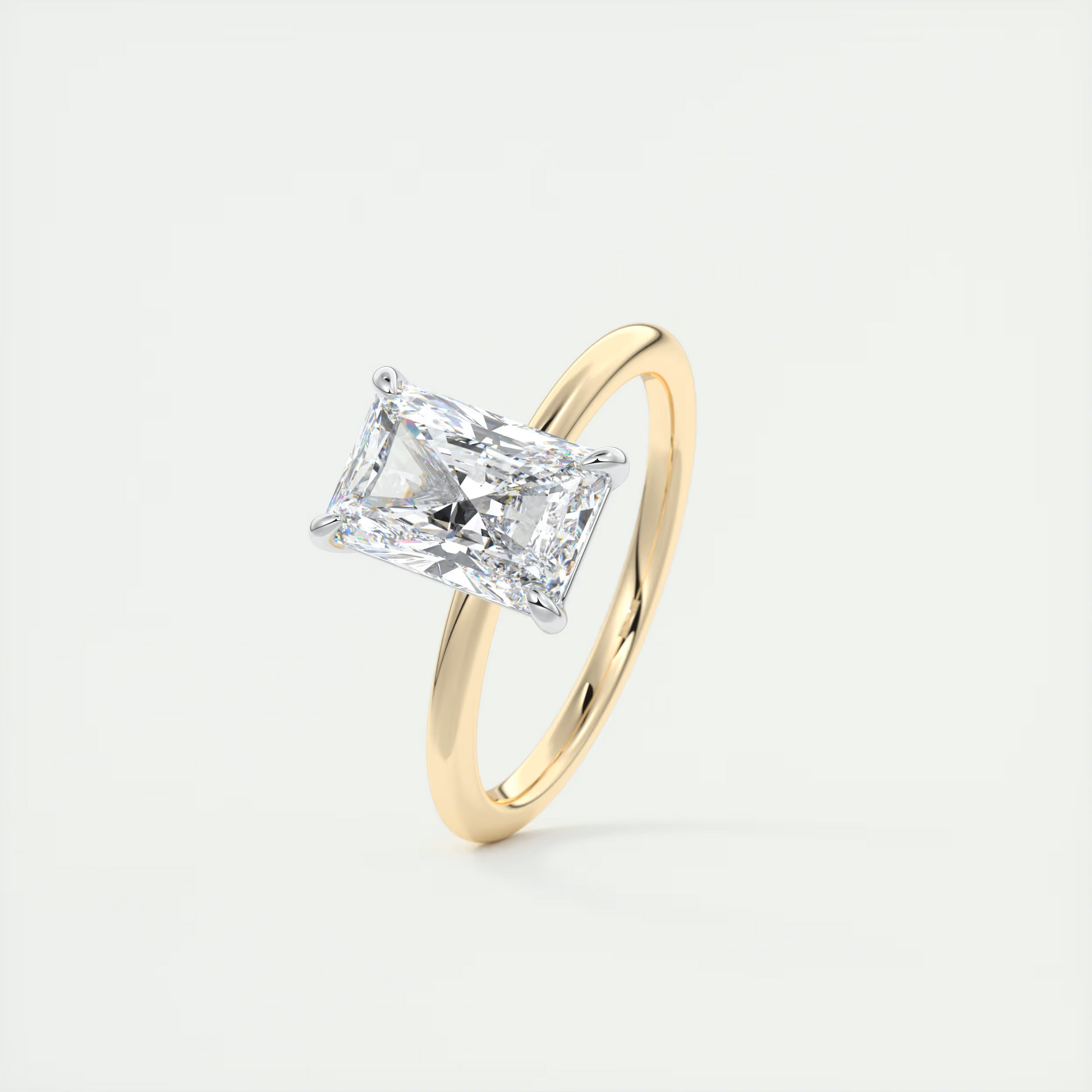 2 Carat Gold Solitaire with Platinum Prongs