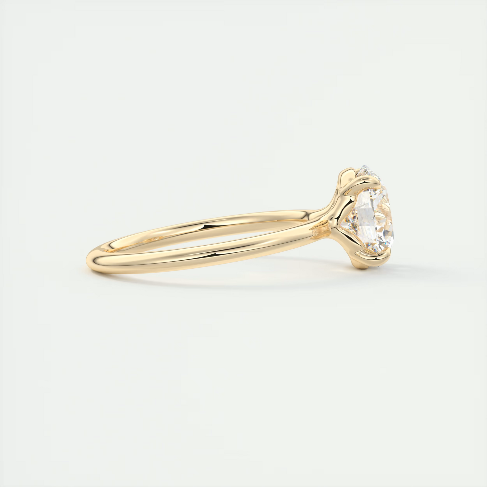2 Carat Flush Stacking Round Low Profile Solitaire