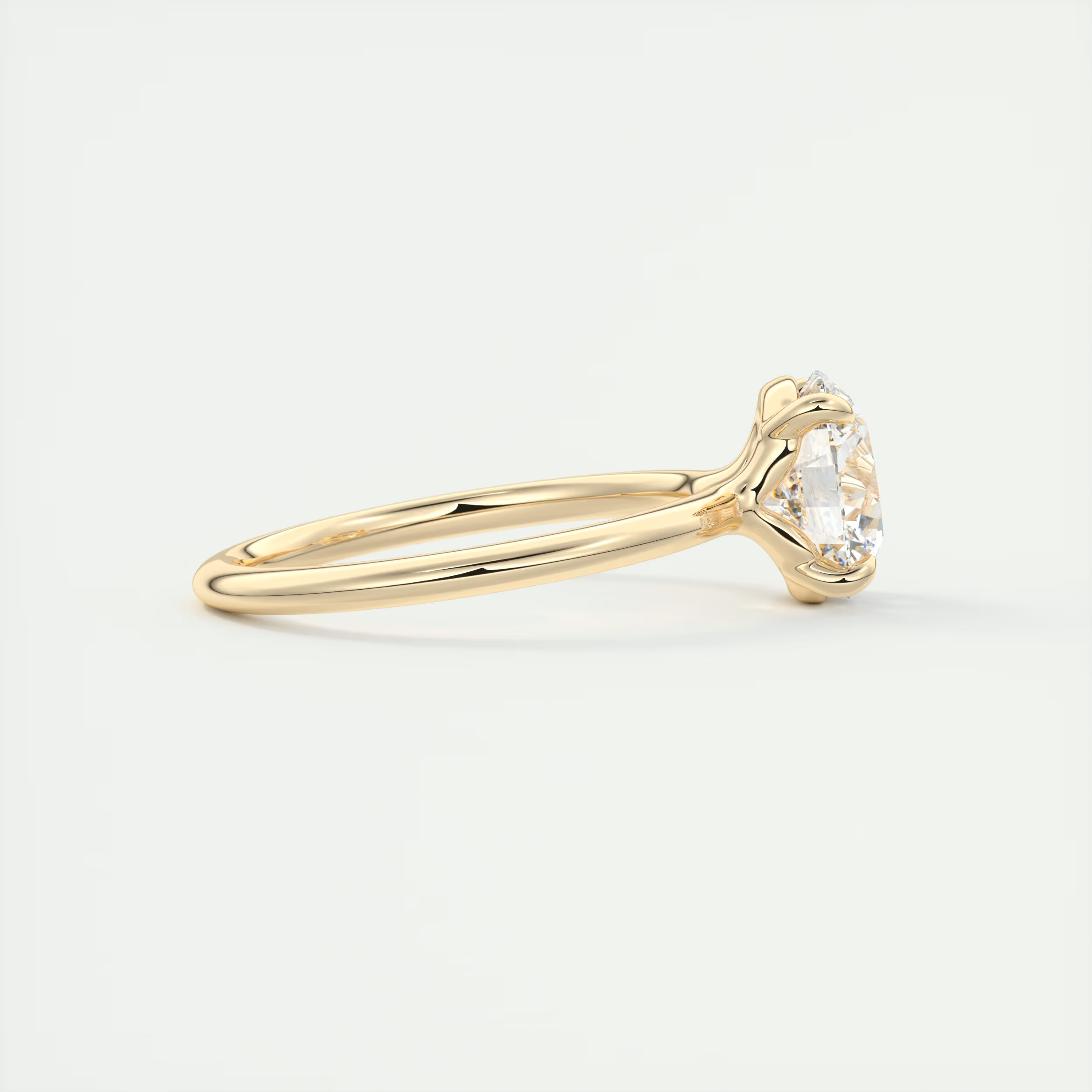 2 Carat Flush Stacking Round Low Profile Solitaire