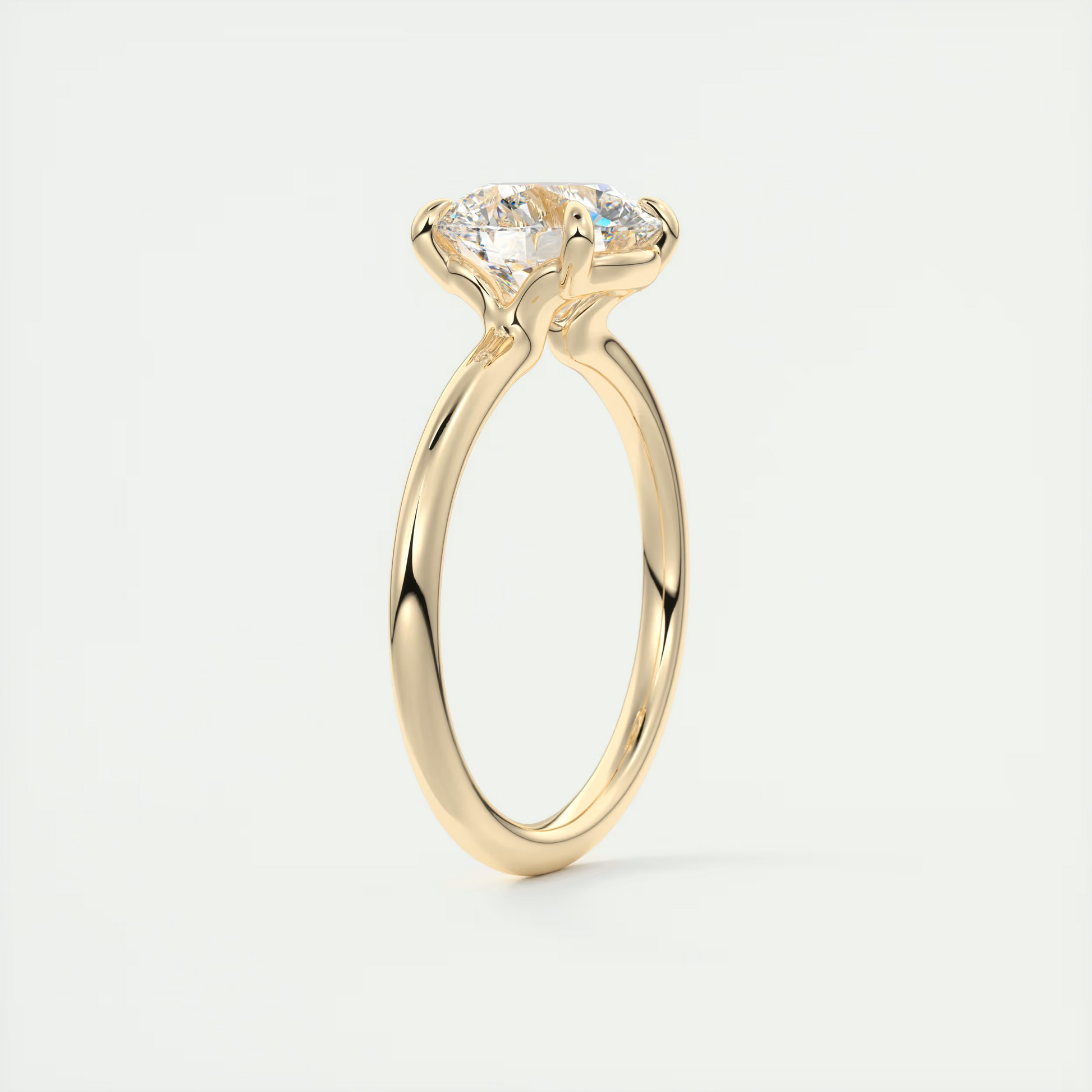 2 Carat Flush Stacking Round Low Profile Solitaire