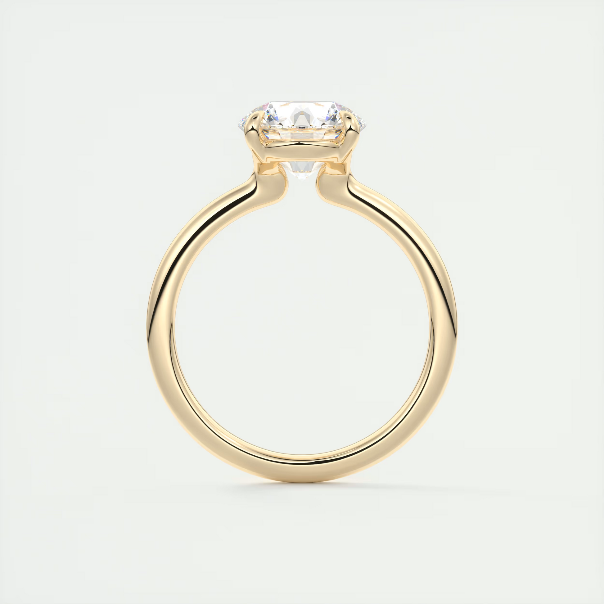 2 Carat Flush Stacking Round Low Profile Solitaire