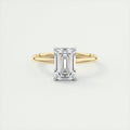 2 ct Emerald Gold Solitaire with Platinum Prongs