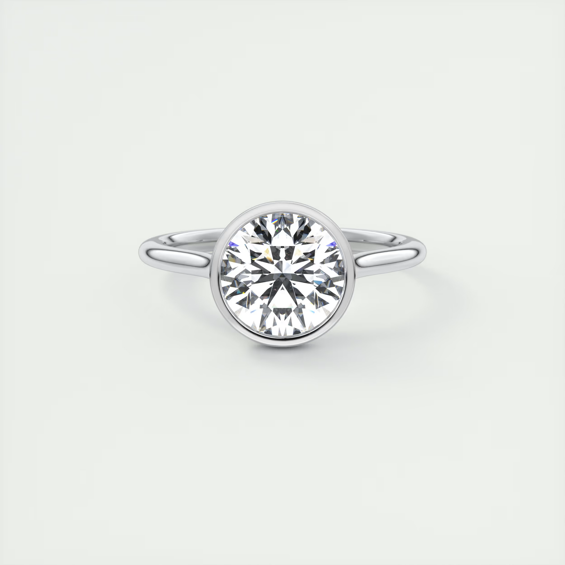 LunaGlow 2 Carat Round Diamond Ring