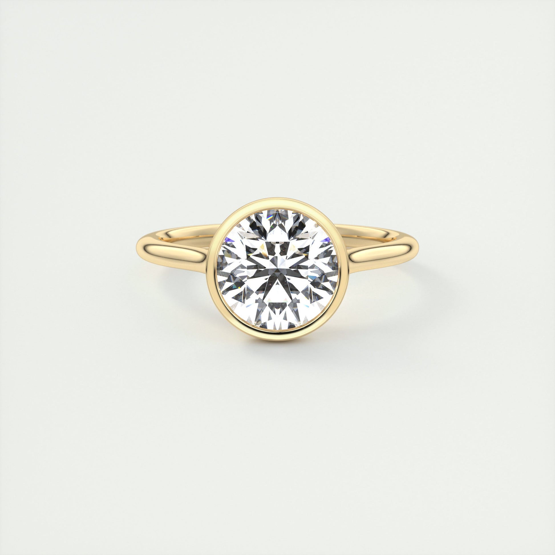 LunaGlow 2 Carat Round Diamond Ring
