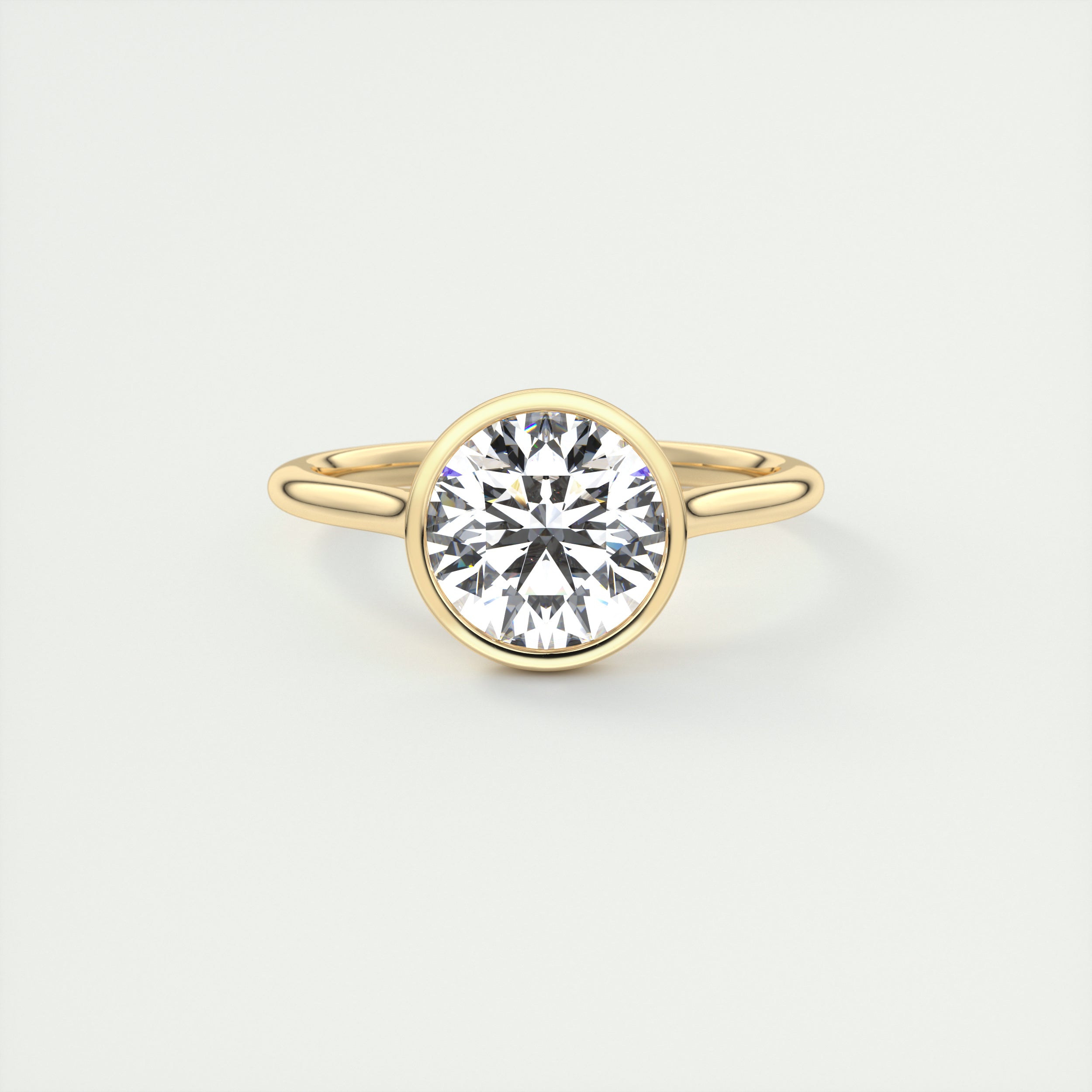 LunaGlow 2 Carat Round Diamond Ring