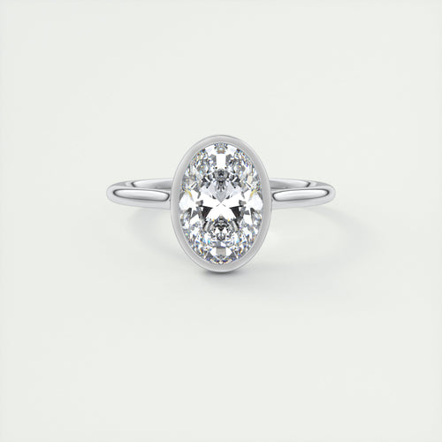 2 Carat Bezel Oval Solitaire