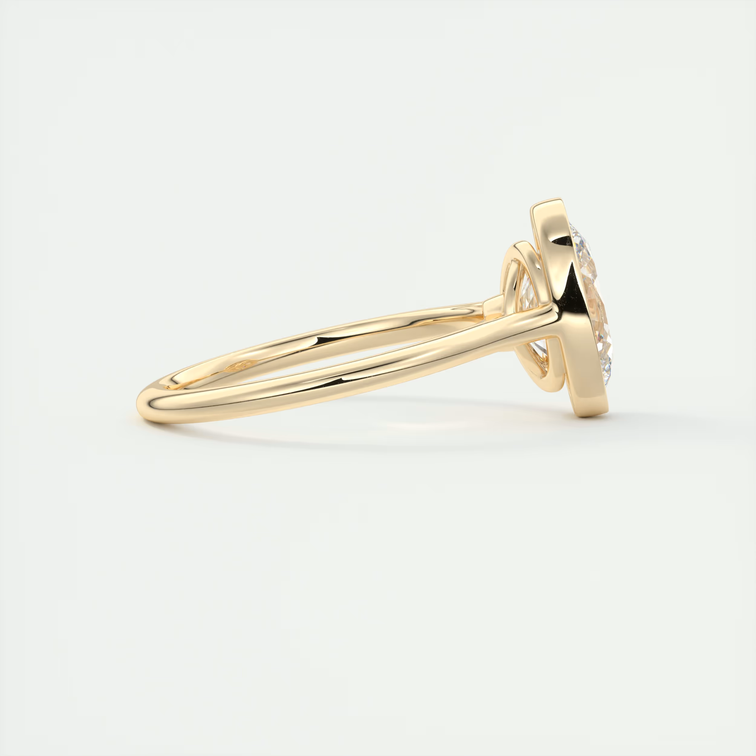 2 Carat Bezel Oval Solitaire