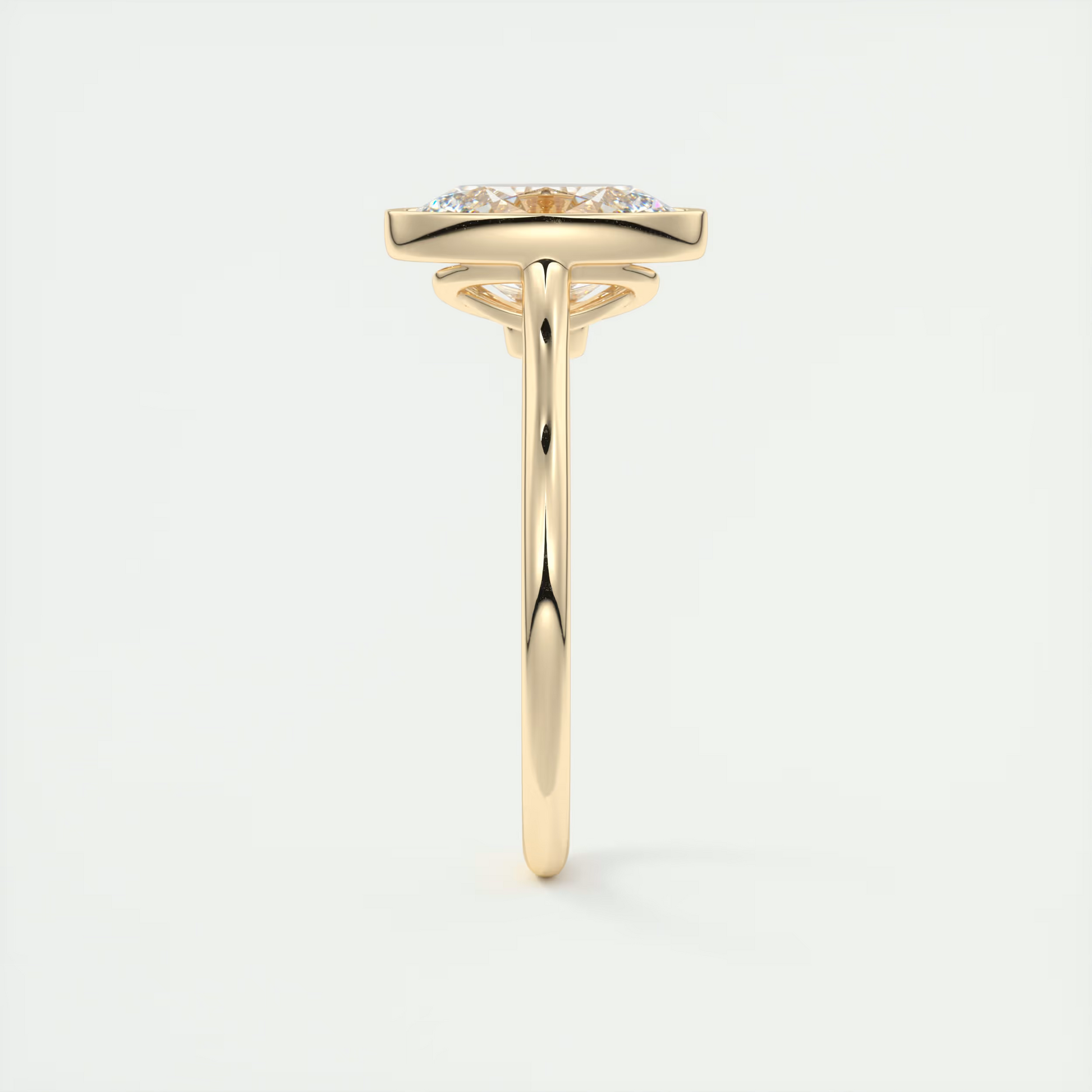 2 Carat Bezel Oval Solitaire