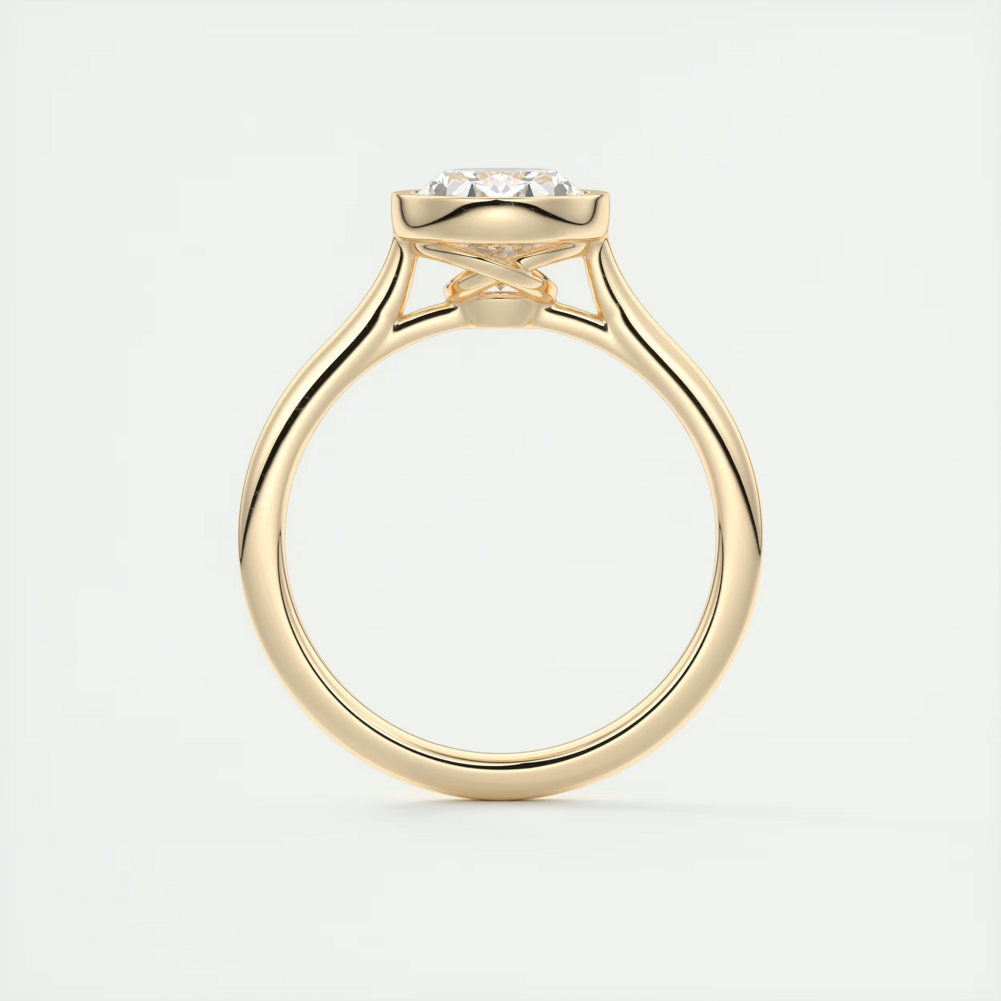 2 Carat Bezel Oval Solitaire