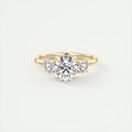Petals 1.5 Carat Floral Round Three-Stone Engagement Ring