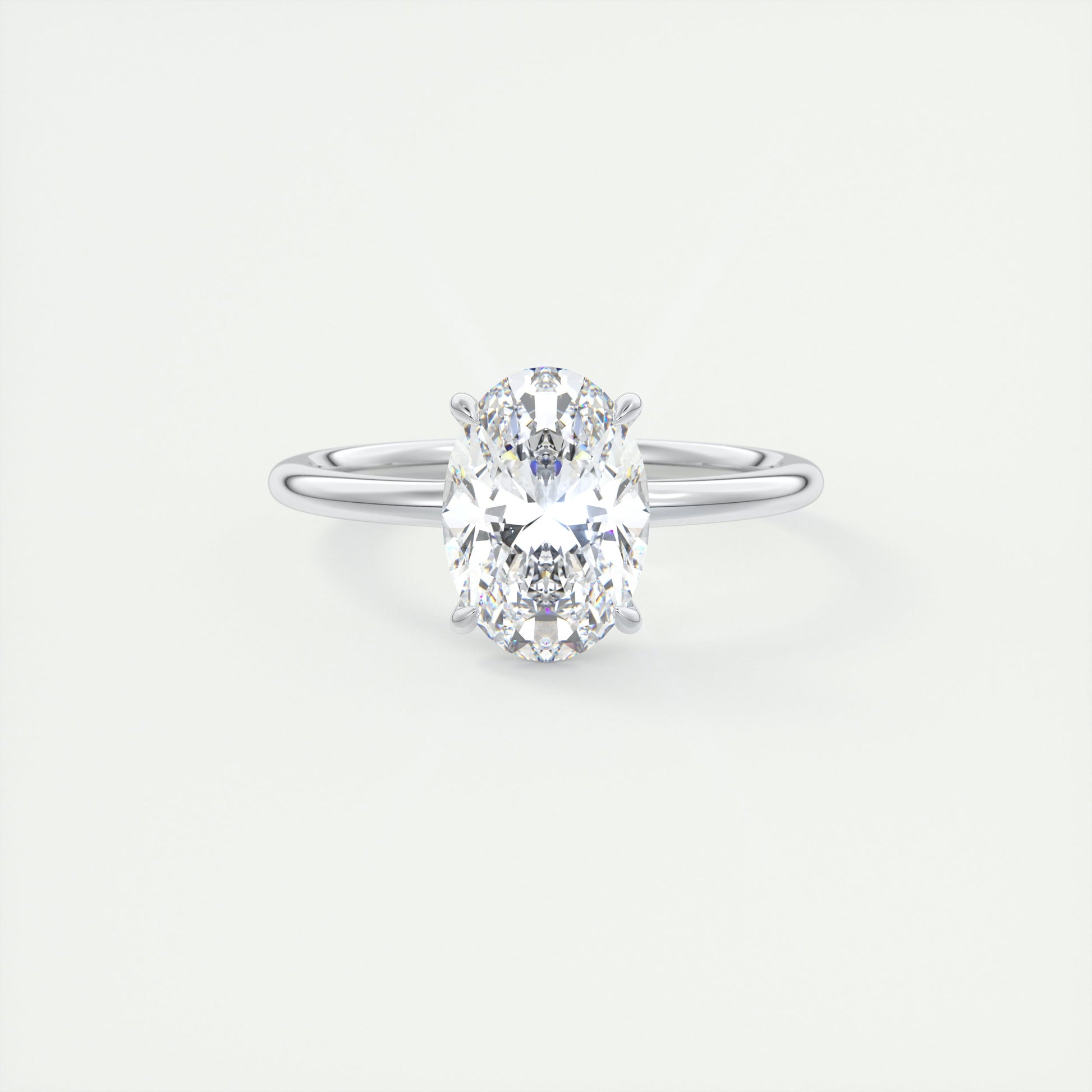 2 Carat Low Profile Oval Solitaire
